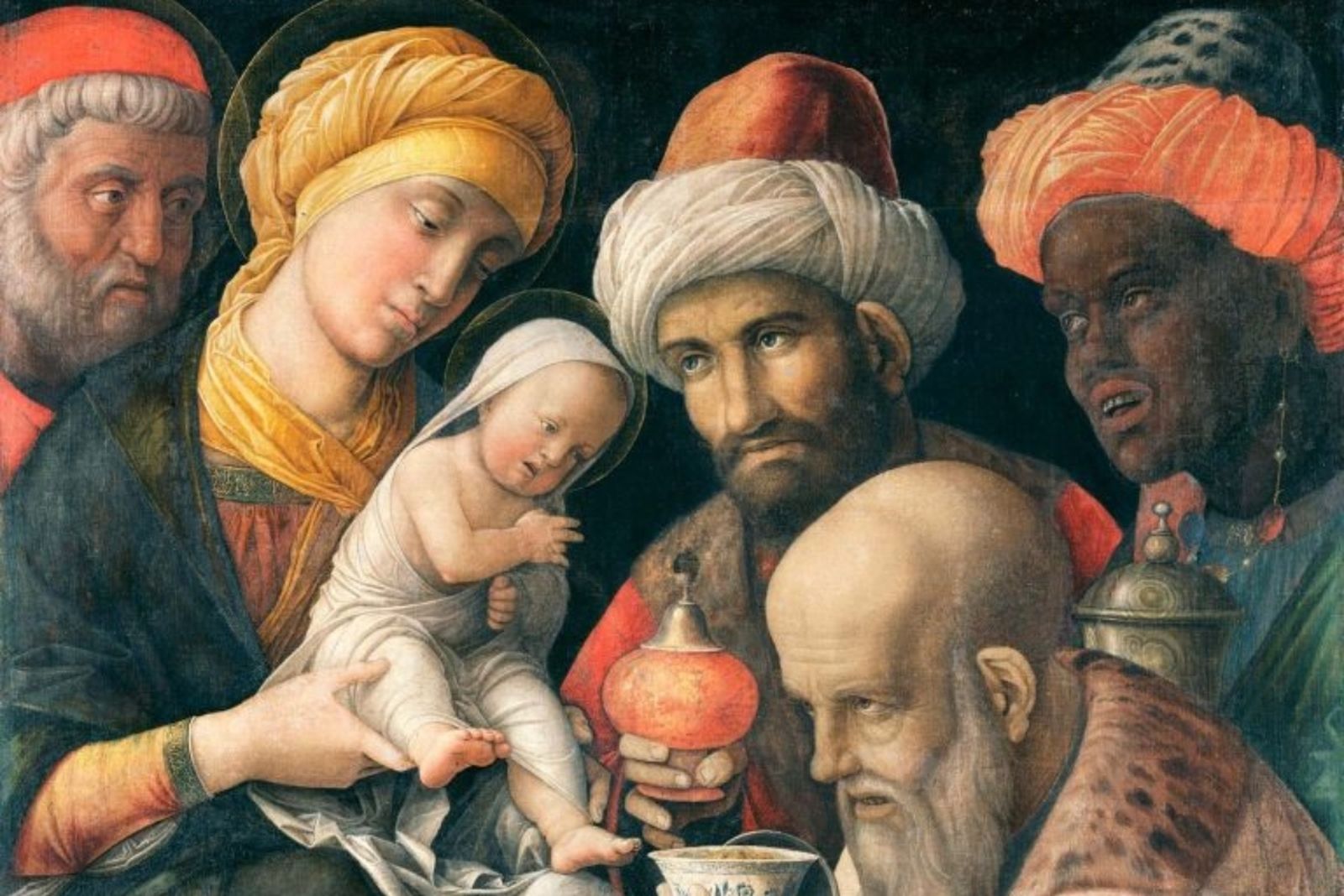 Adoración de los magos . Andrea Mantegna