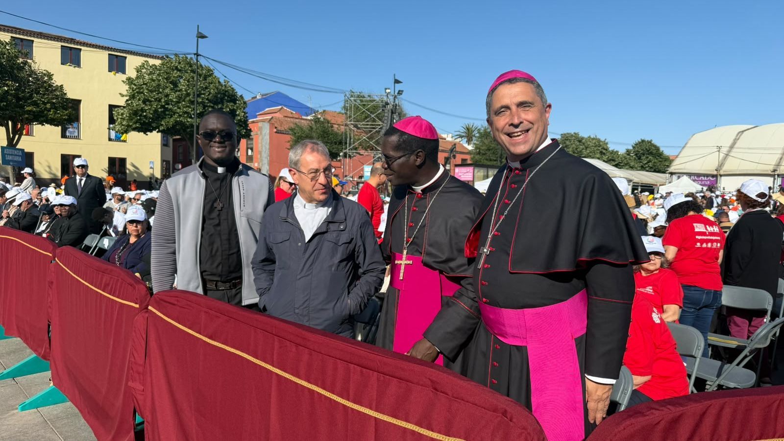 Fernando García cadiñanos en la visita del Papa