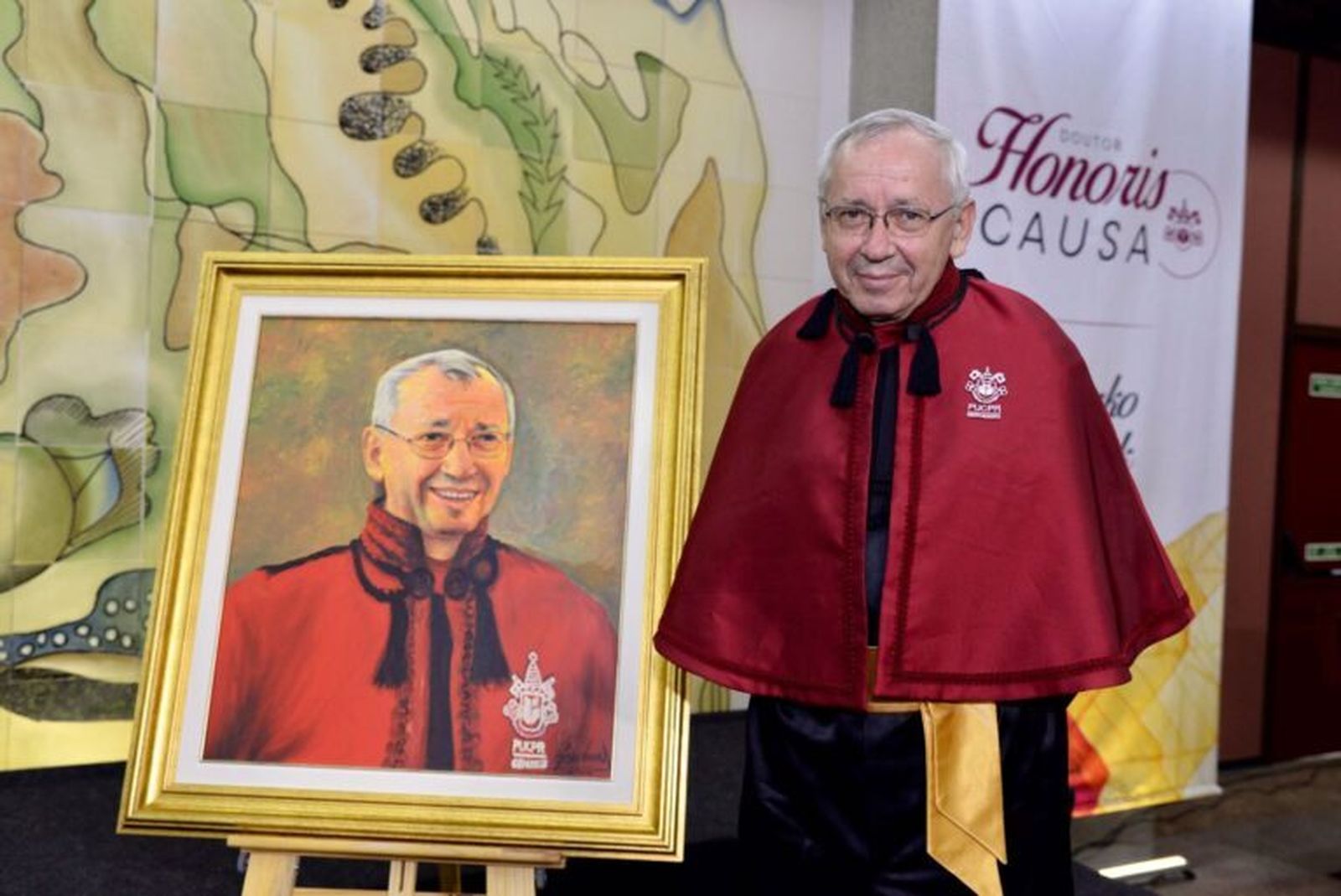 Rupnik, durante la entrega de su doctorado