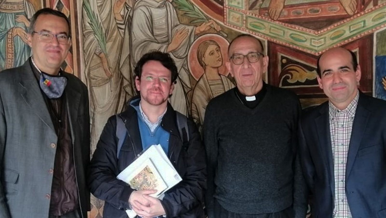 Representantes de CSIF-PREC, con el cardenal Omella