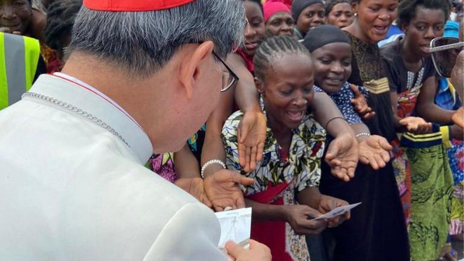 Cardenal Tagle en RD del Congo