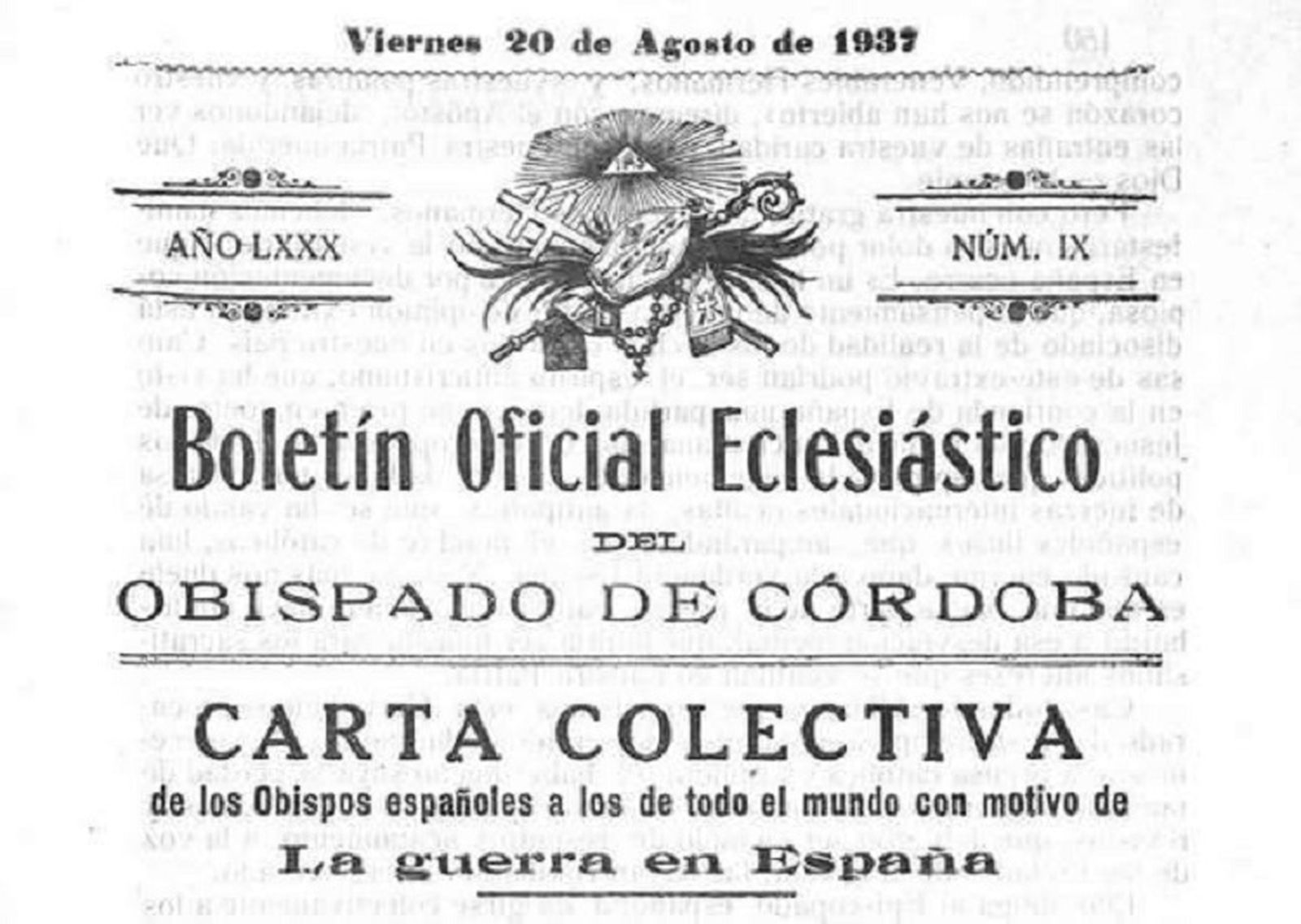 La Carta Colectiva del episcopado español