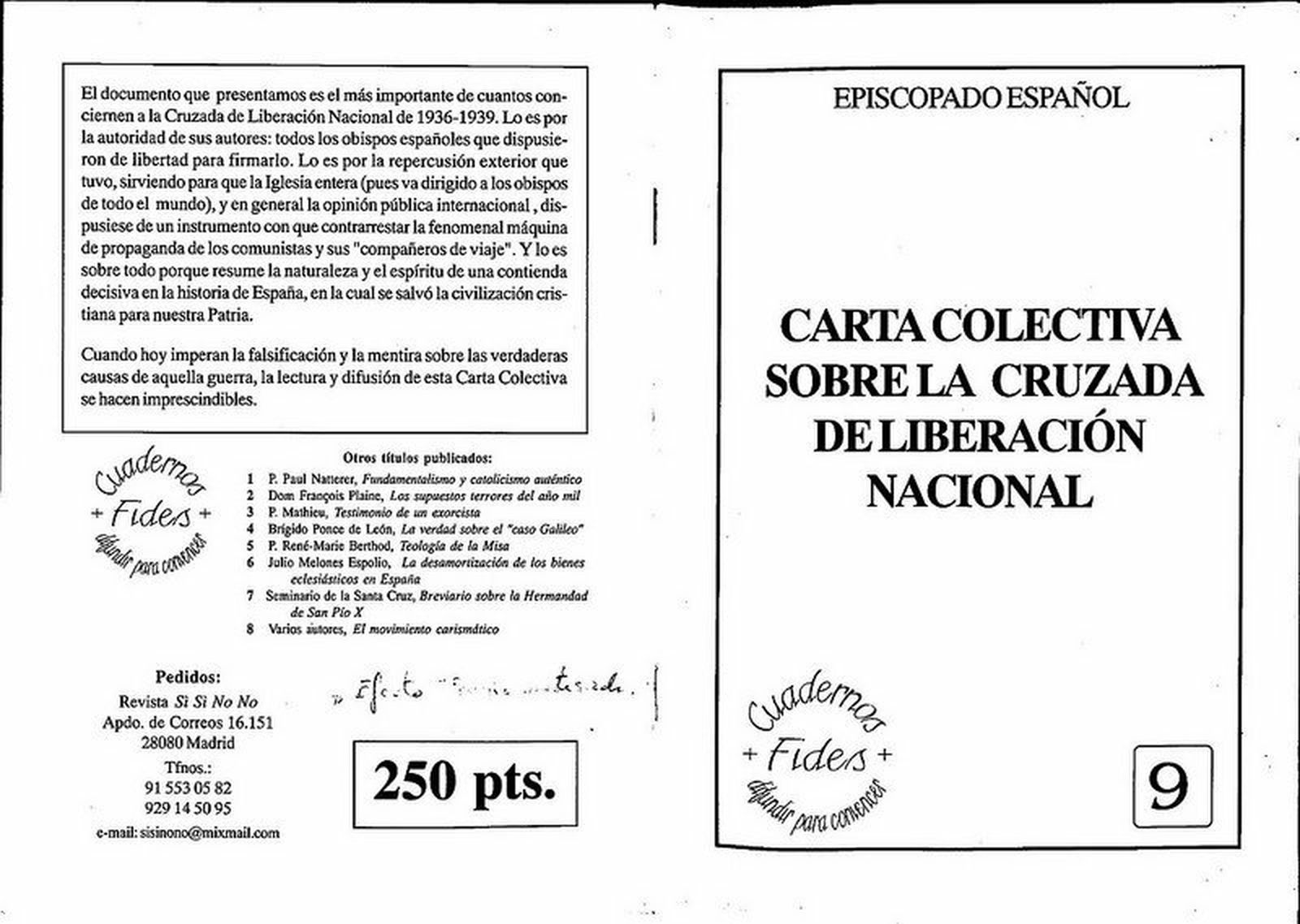 Carta Colectiva del Episcopado español