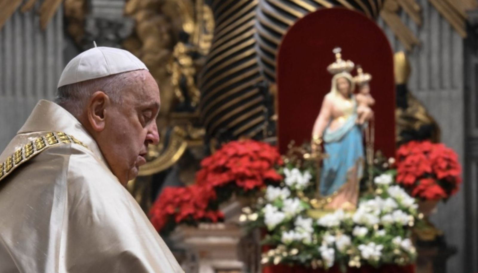 El Papa  y la Virgen de la Esperanza