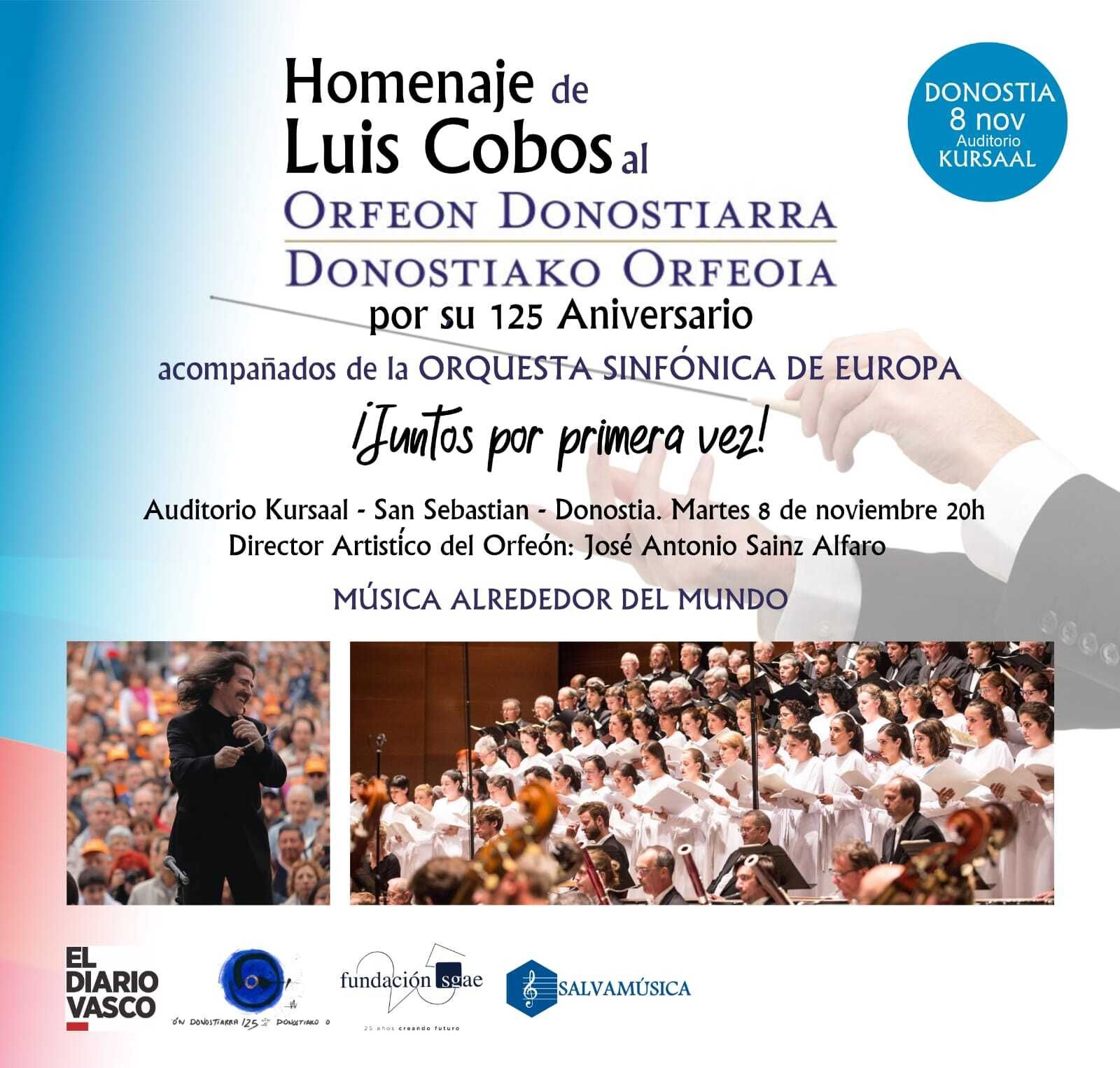 Luis Cobos: "una explicación de la génesis y la historia del Orfeón Donostiarra está en su tierra de origen"