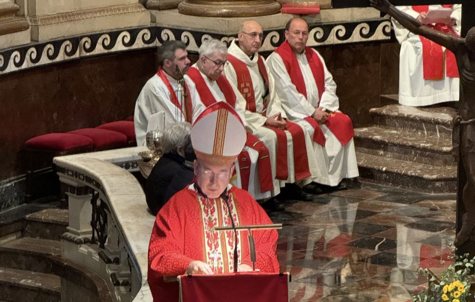 Fernando Prado, durante su homilía