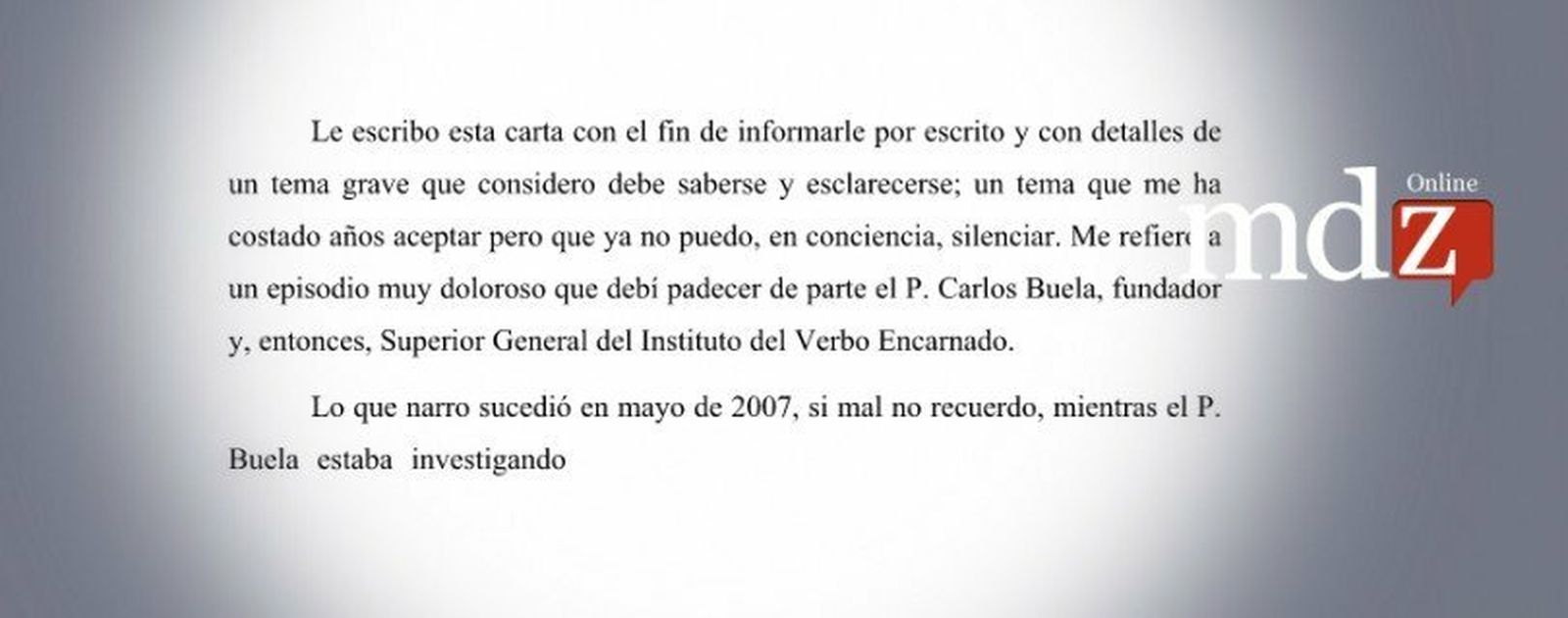 Fragmento de la denuncia