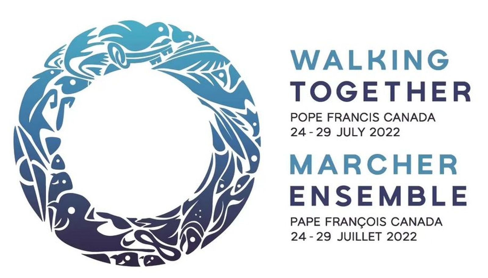 Logotipo de la visita papal a Canadá