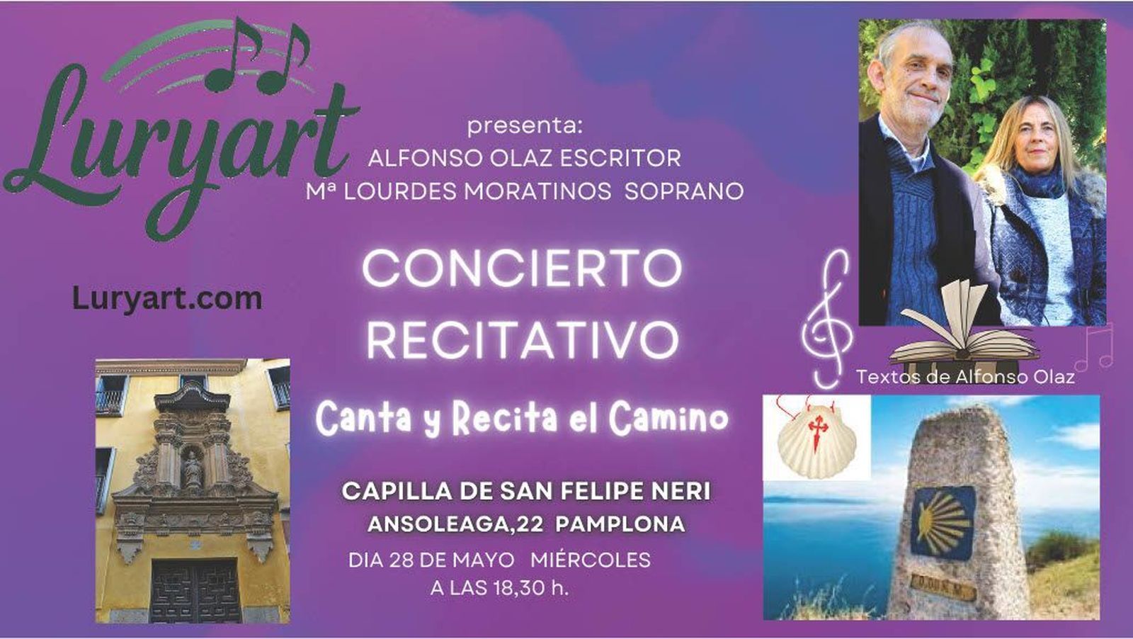 LURIART presenta Concierto Canta y Recita en el Camino