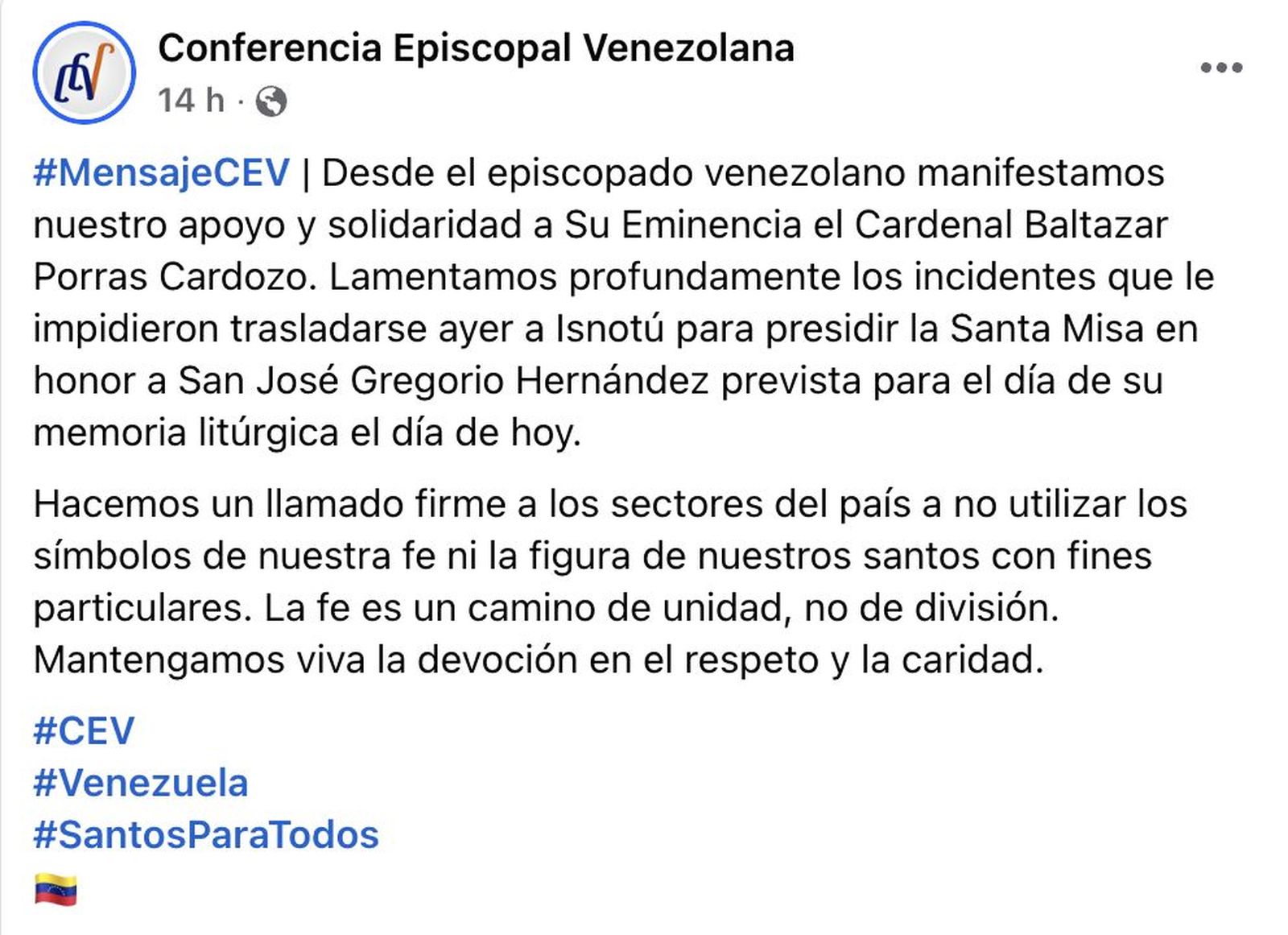 Comunicado CEV