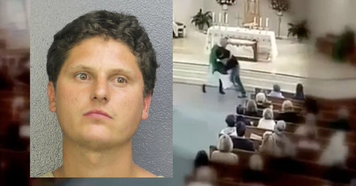 Un sacerdote es atacado por un joven durante la misa en una iglesia de ...