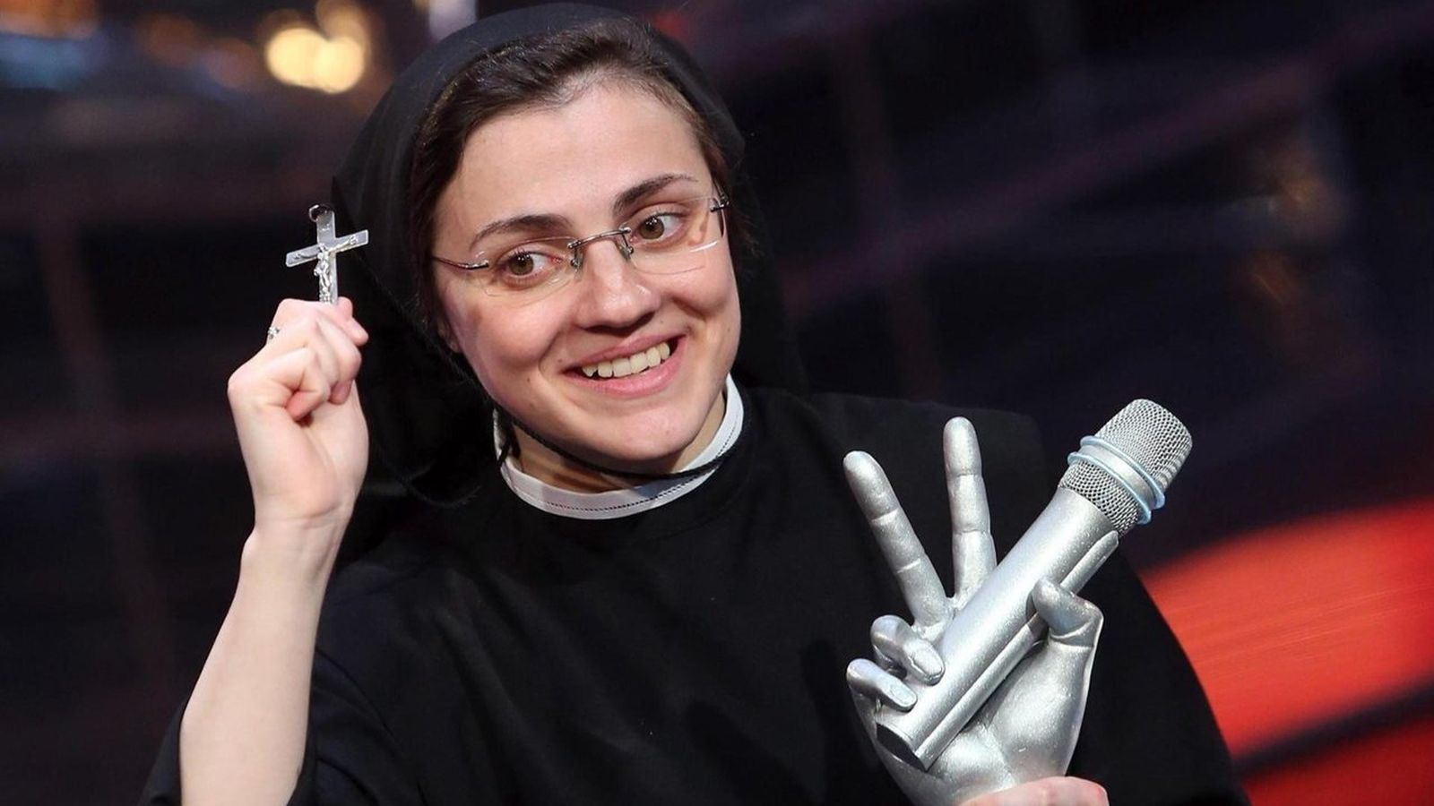 Cristina Scuccia tras ganar la versión italiana del concurso 'La Voz' en 2014