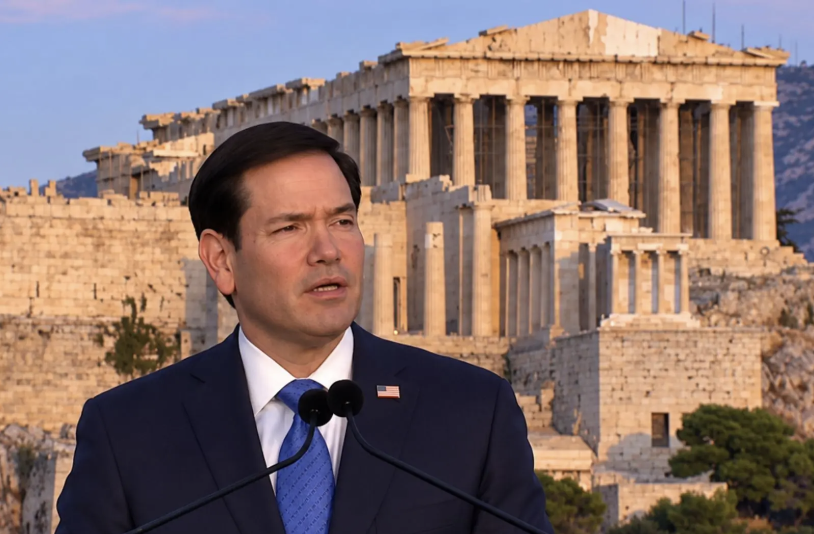 Marco Rubio, en Atenas
