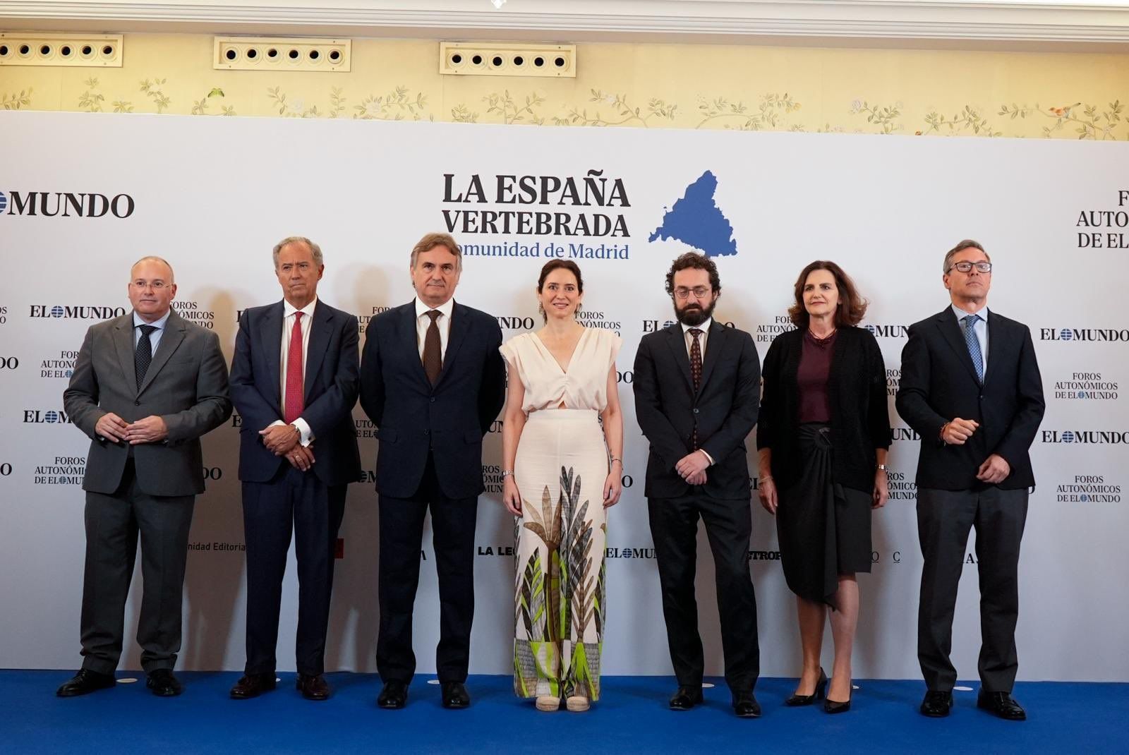 Ayuso, durante su presentación en el foro de El Mundo