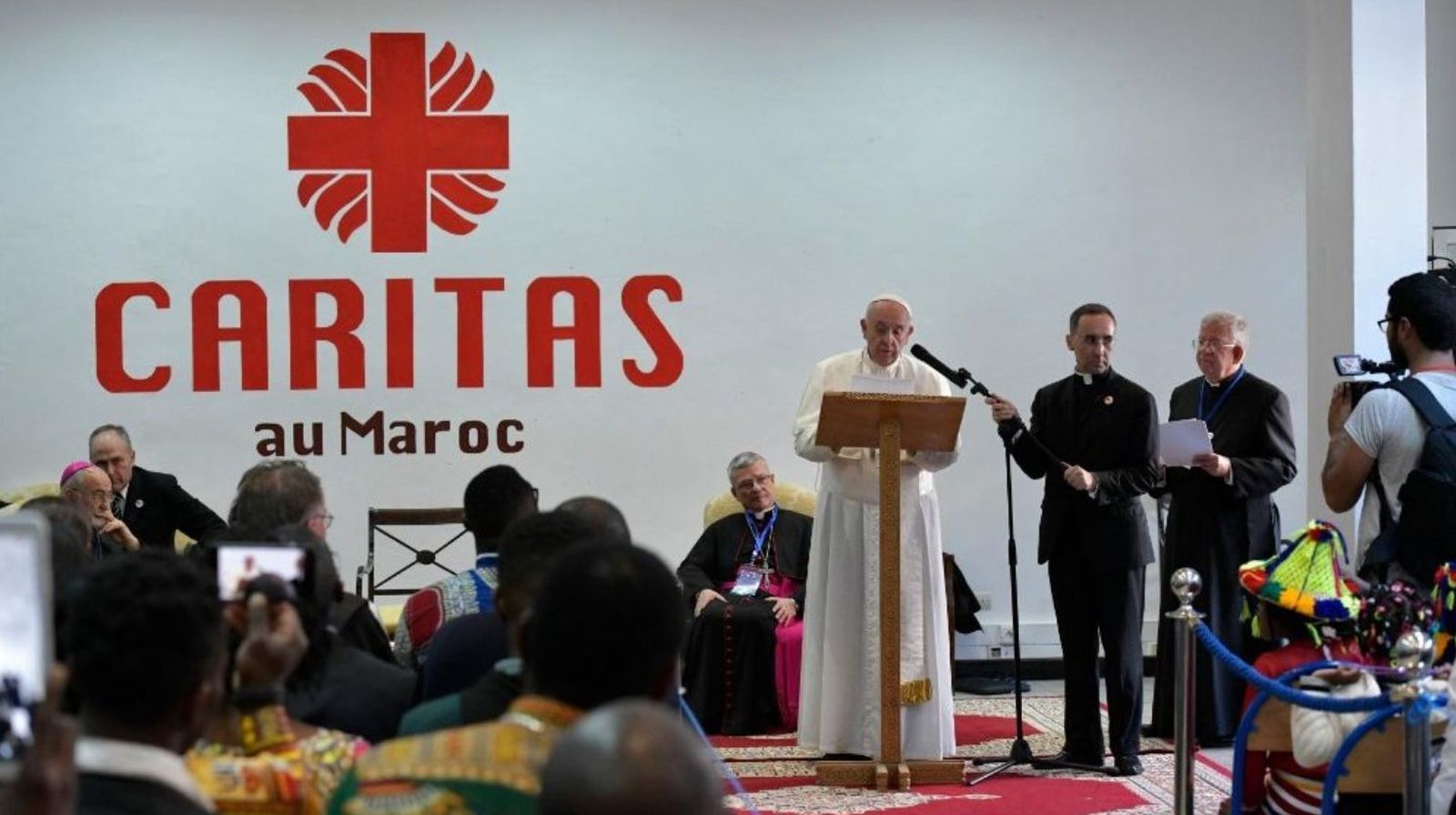 El Papa en Cáritas Rabat