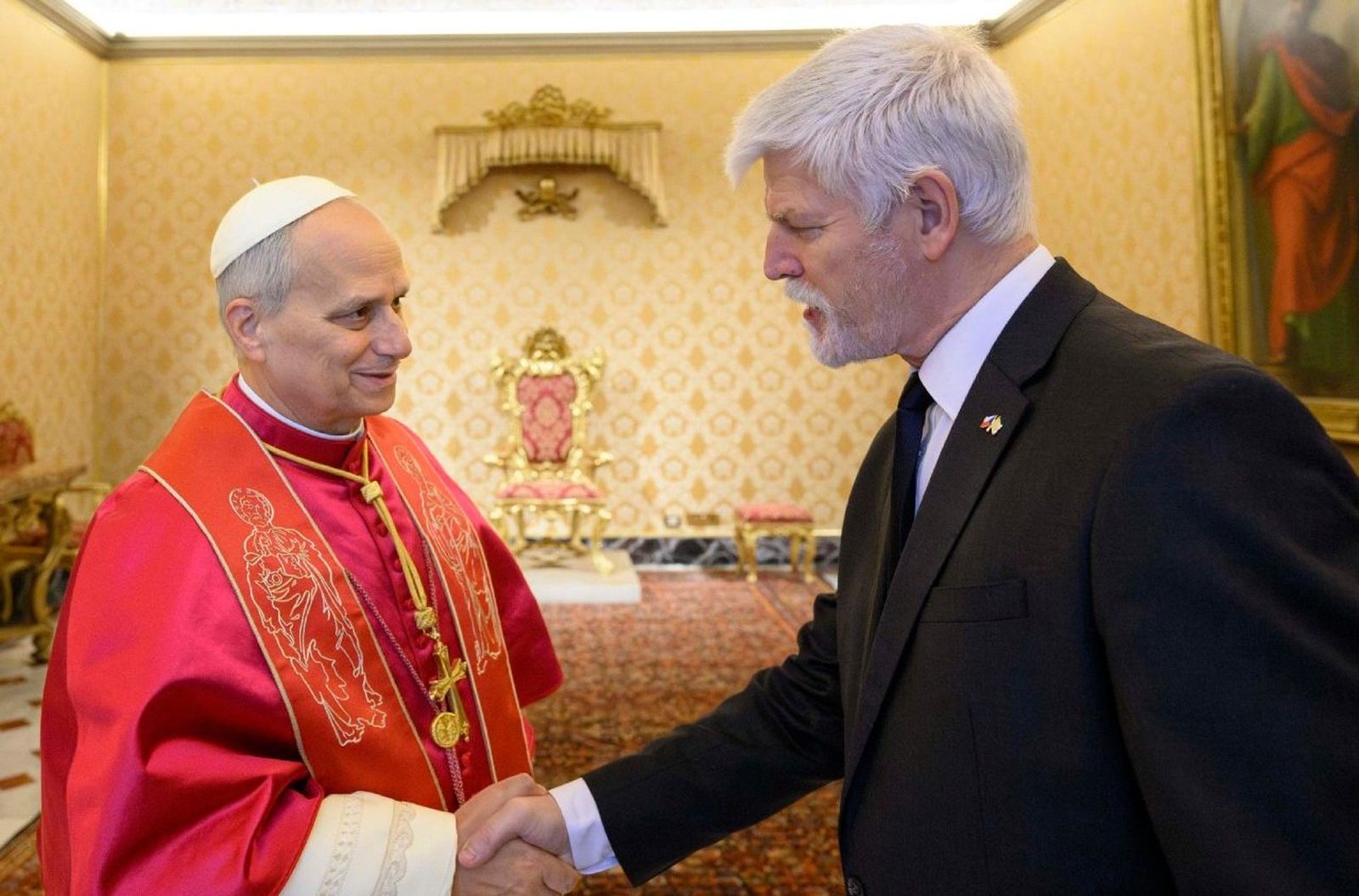 El Papa con Petr Pavel, presidente de la República Checa