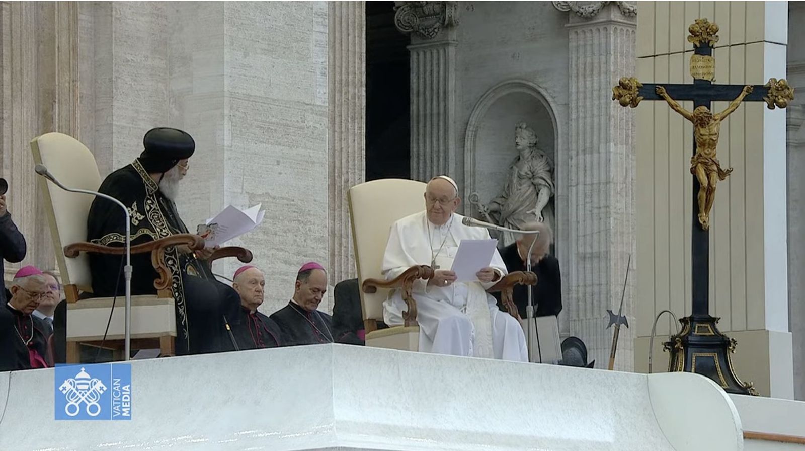 Francisco y Tawadros, en la audiencia general
