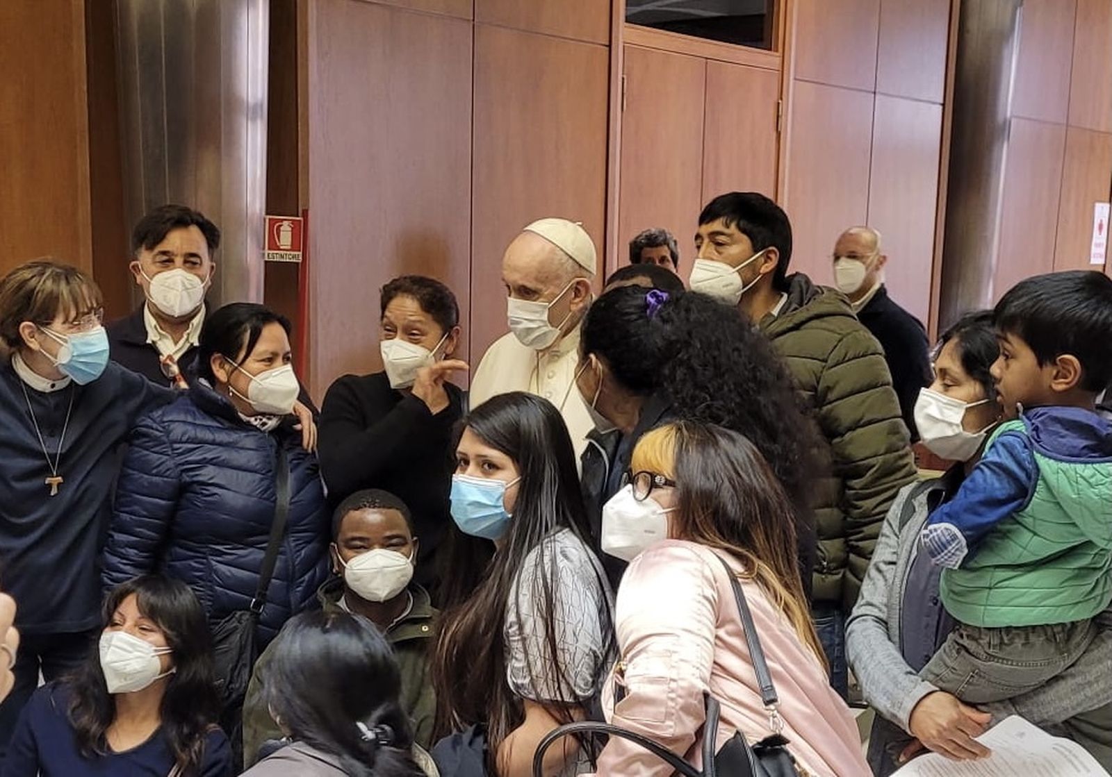 Francisco, con algunos de los vacunados