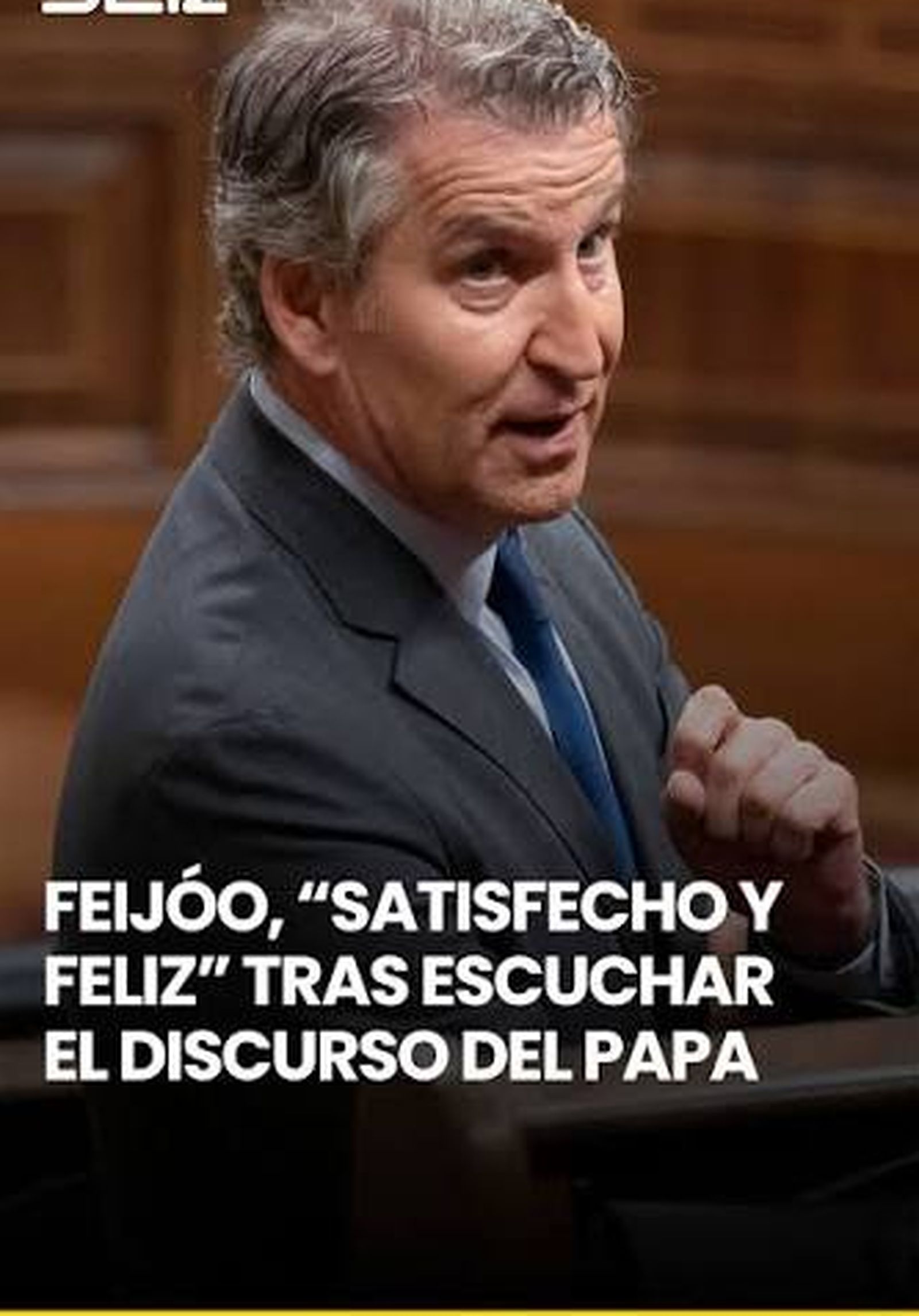 Feijóo apalude al Papa