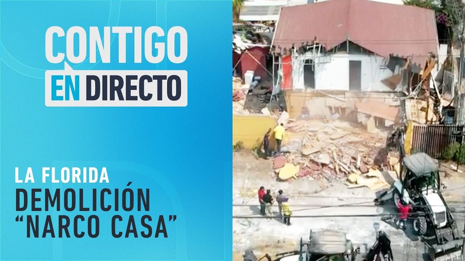 Medios de comunicación transmiten en directo la destrucción de las narcocasas