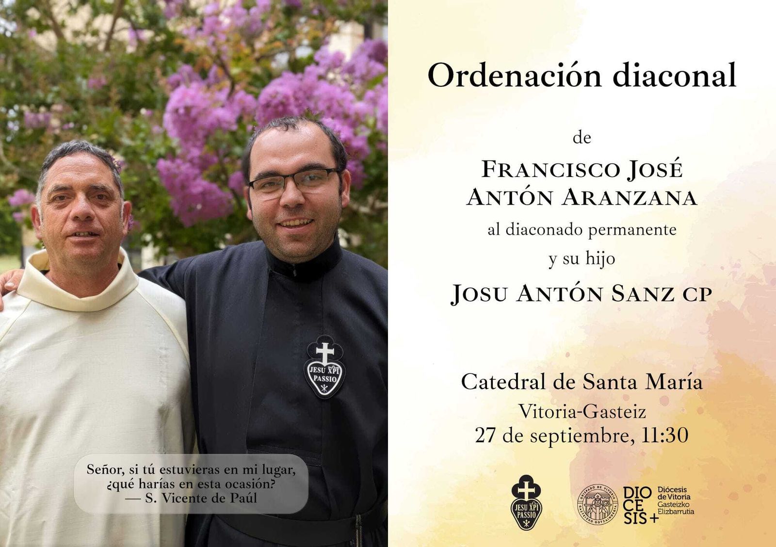 "Posiblemente" el primer caso en España de la ordenación diaconal de un padre y un hijo en la misma ceremonia