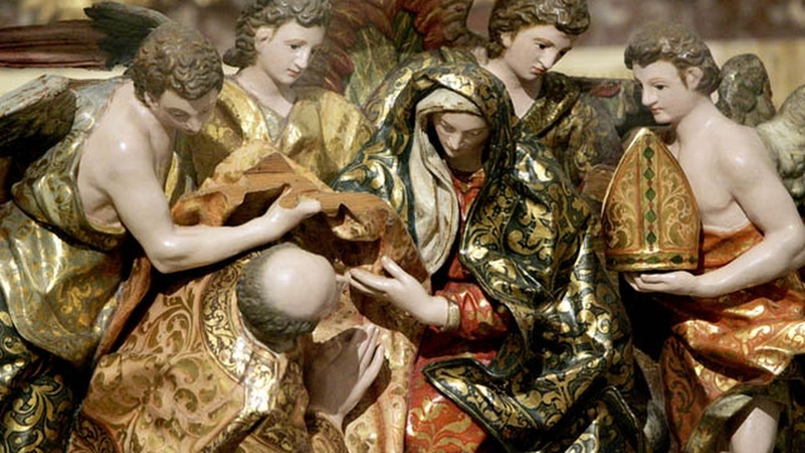 Detalle de la 'Imposición de la casulla a San Ildefonso'. El Greco. 1586.