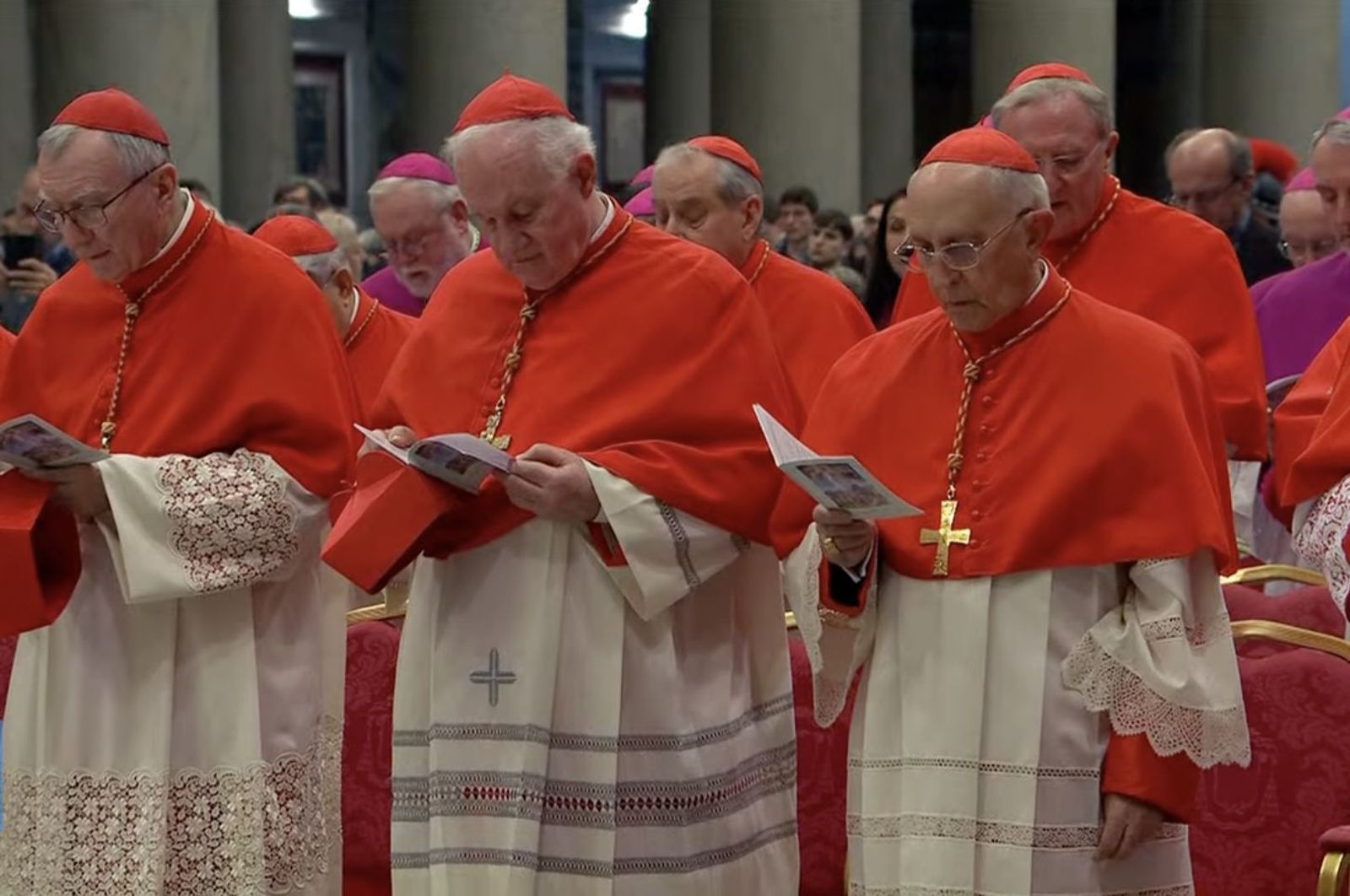 Cardenales asistentes a las vísperas de la Conversión de san Pablo