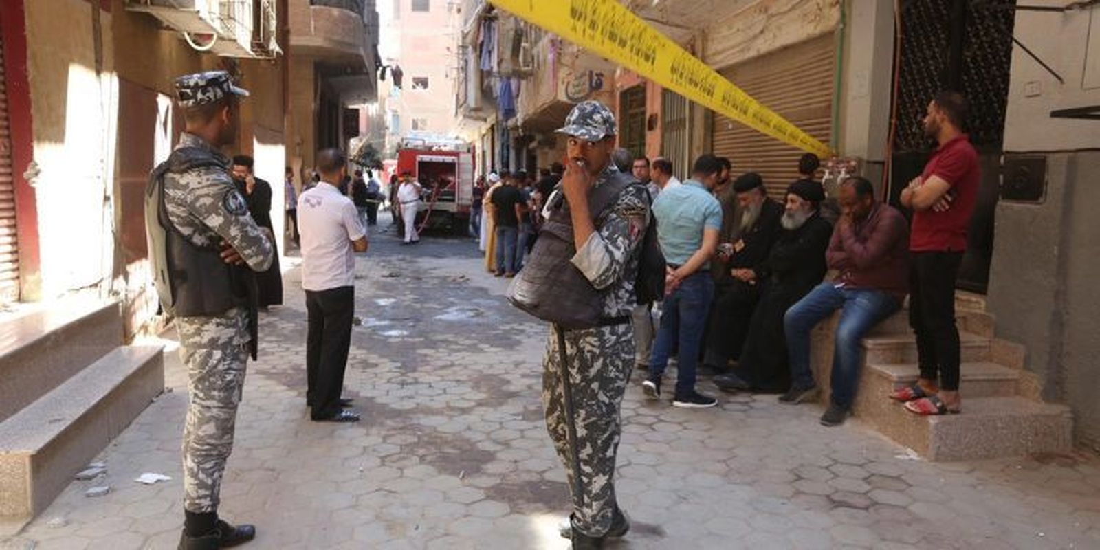 Incendio en una iglesia copta