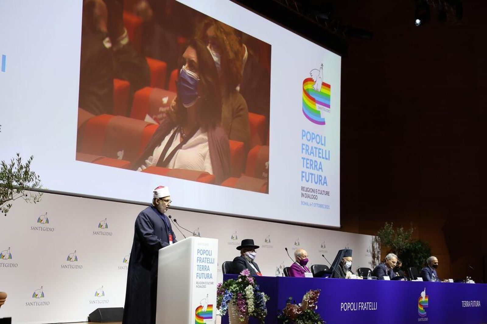 Inauguración del congreso de Sant'Egidio en Roma