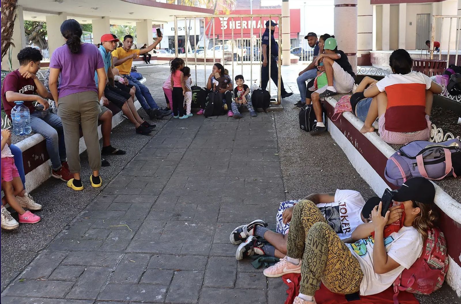 Migrantes centroamericanos en Tapachula, México