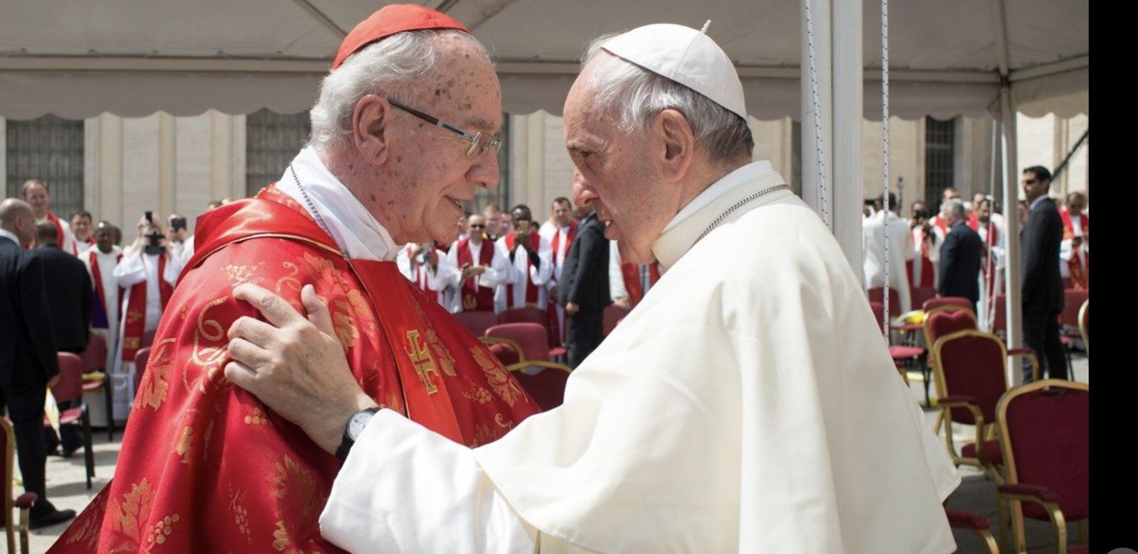 El Papa saluda al cardenal Hummes
