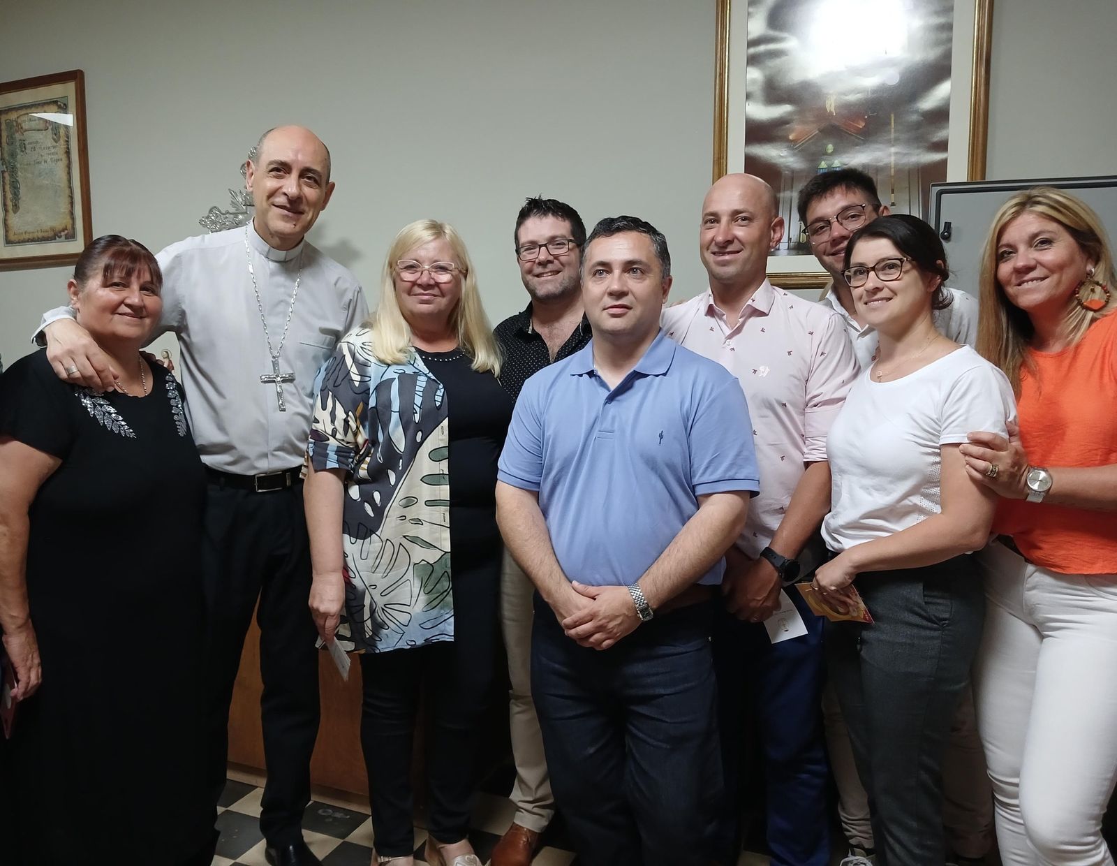 Tucho, con familiares y amigos