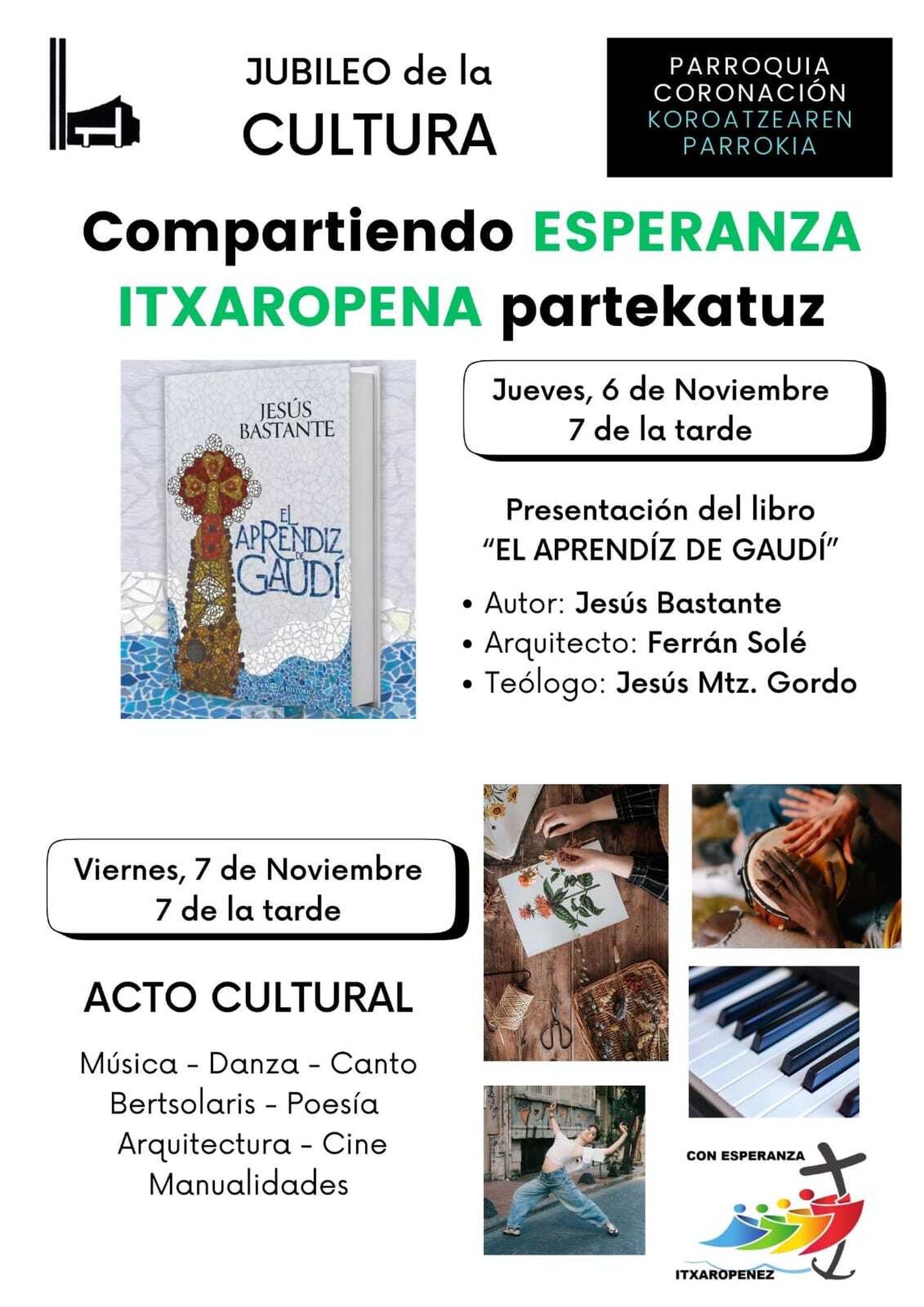 Este jueves Jesús Bastante presenta “el Aprendiz de Gaudí” en  Vitoria-Gasteiz