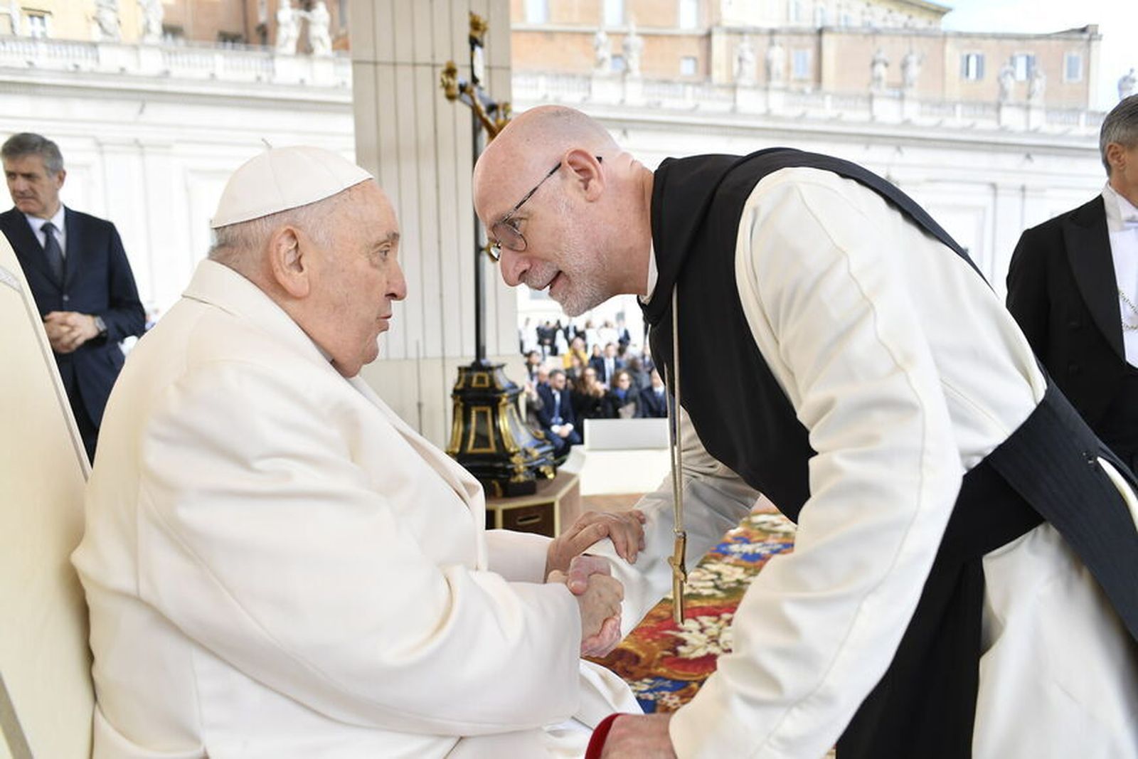 Octavi Vilà, con el Papa en la audiencia de San Pedro