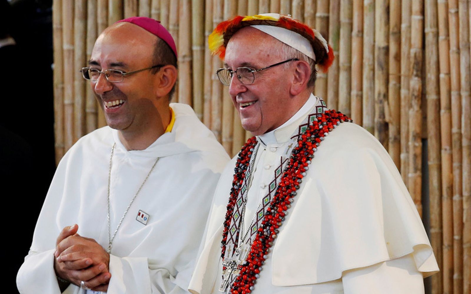 Martínez de Aguirre, con el Papa, en Puerto Maldonado