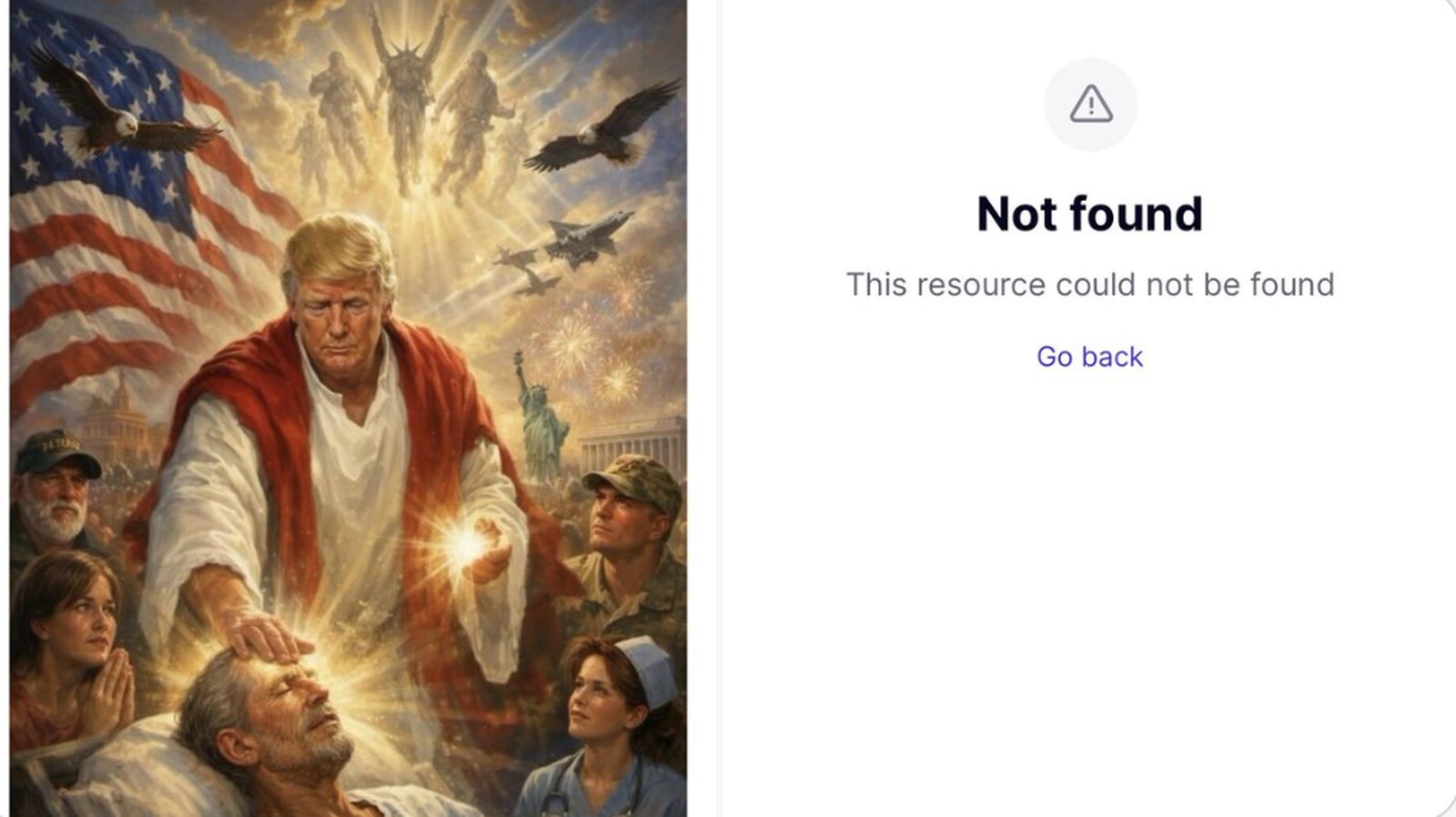 La imagen de Trump, eliminada