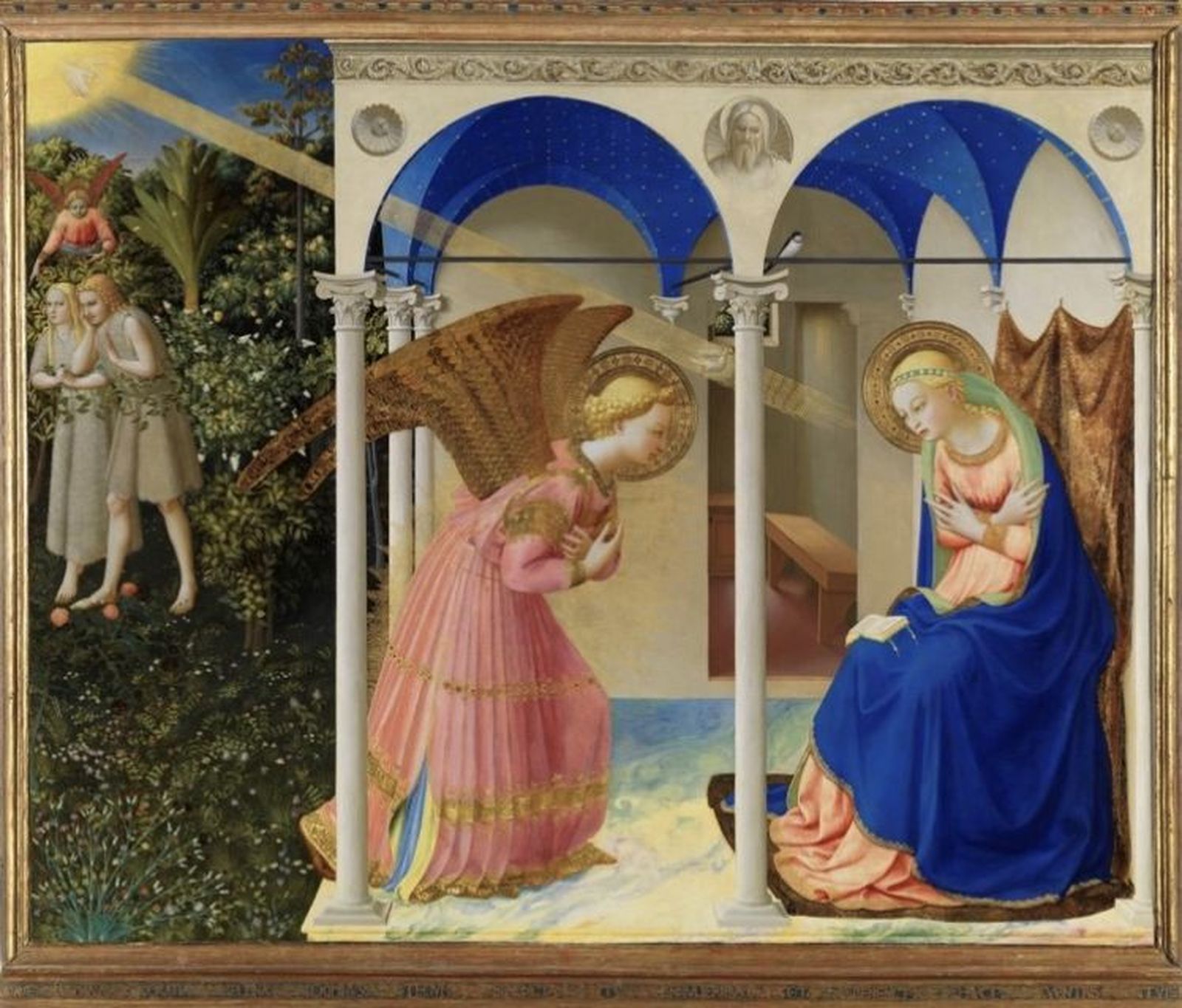 a Anunciación de Fra Angélico. Museo del Prado.