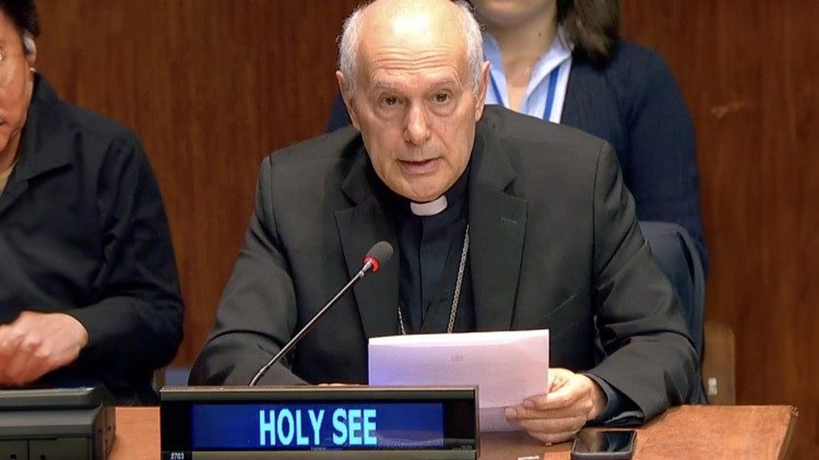 Monseñor Gabriele Caccia, observador permanente de la Santa Sede ante la ONU en Nueva York