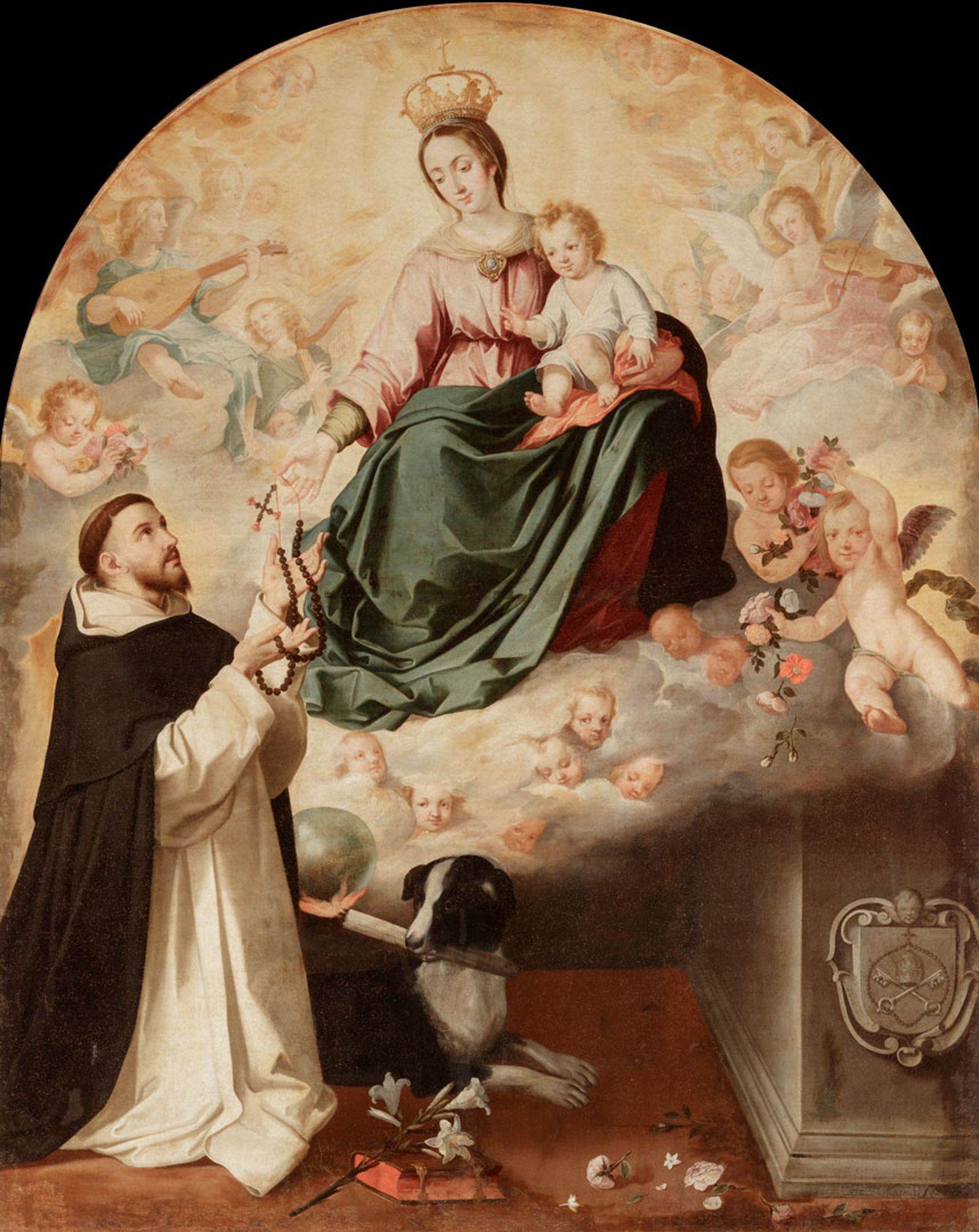 Entrega del Rosario a Santo Domingo