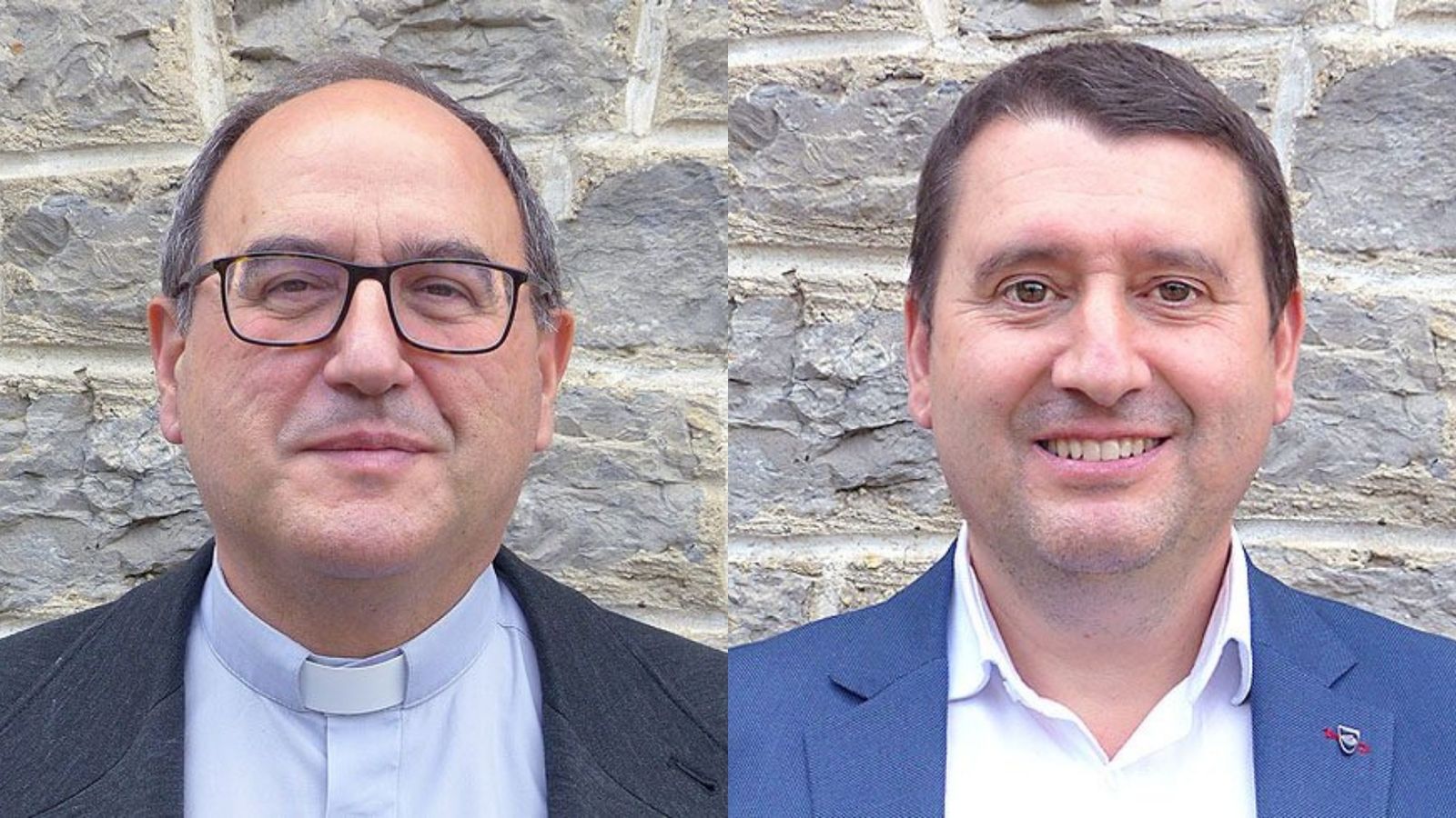 José Luis Cabria, nuevo decano de la Facultad de Teología del Norte de España, Sede de Burgos, y Fernando Susaeta, nuevo catedrático de Filosofía de la misma institución académica.