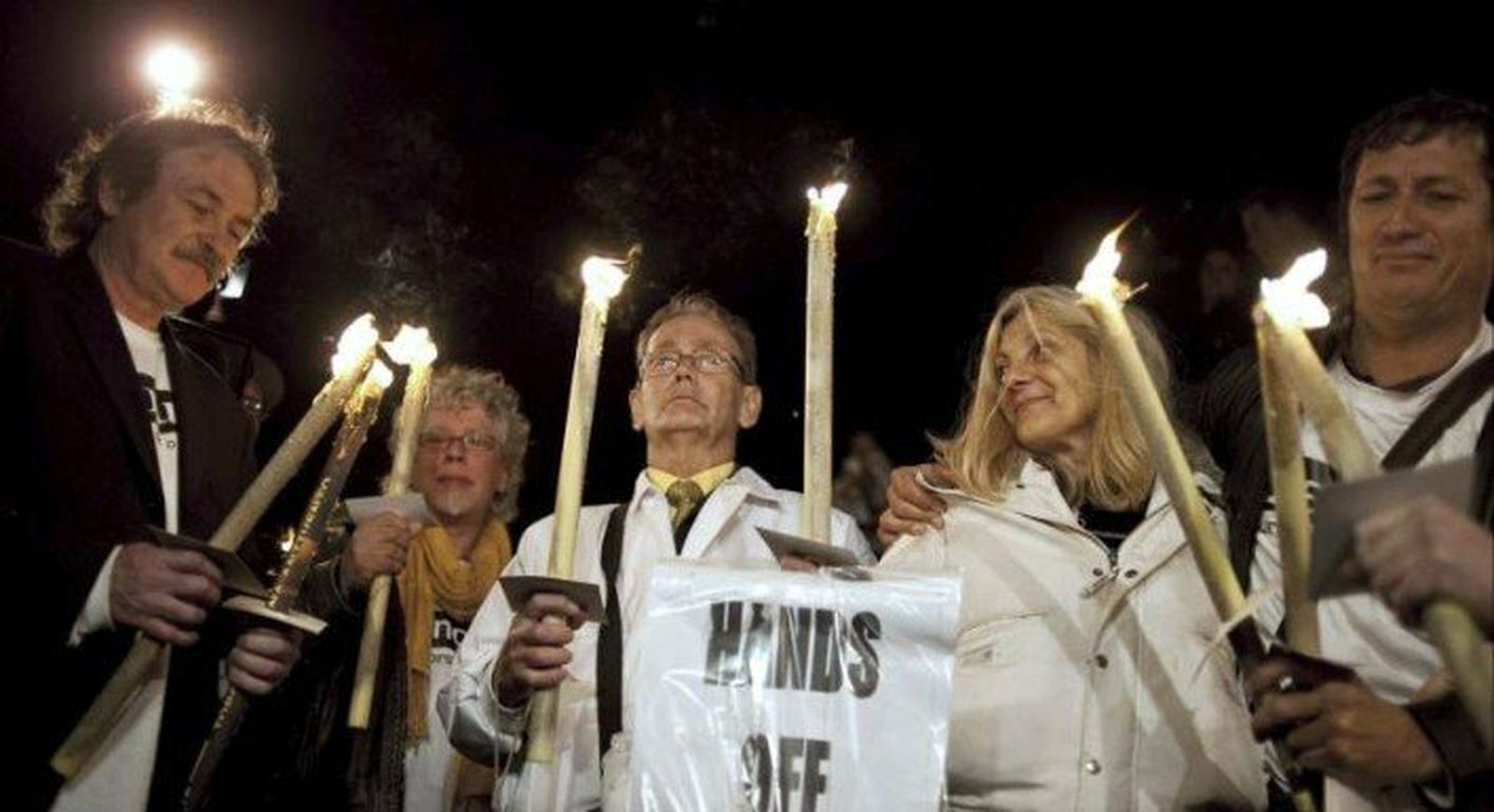 Víctimas de abusos, con velas