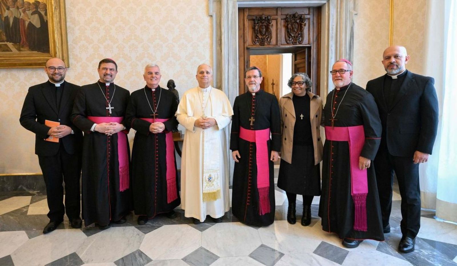 Comisión Misionera de Brasil con el papa León XIV