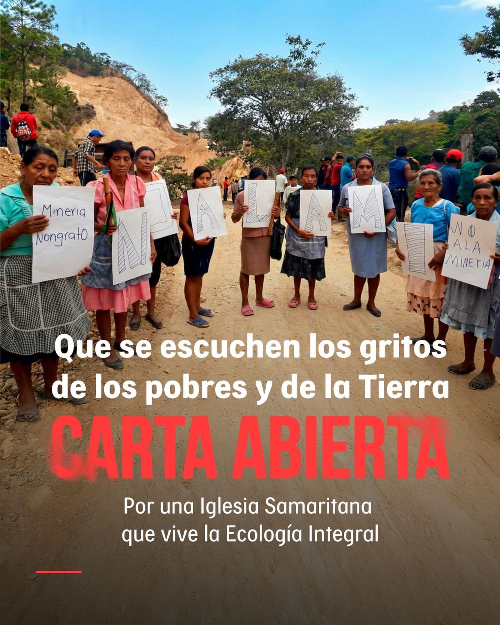 Protesta contra la minería que destruye la vida