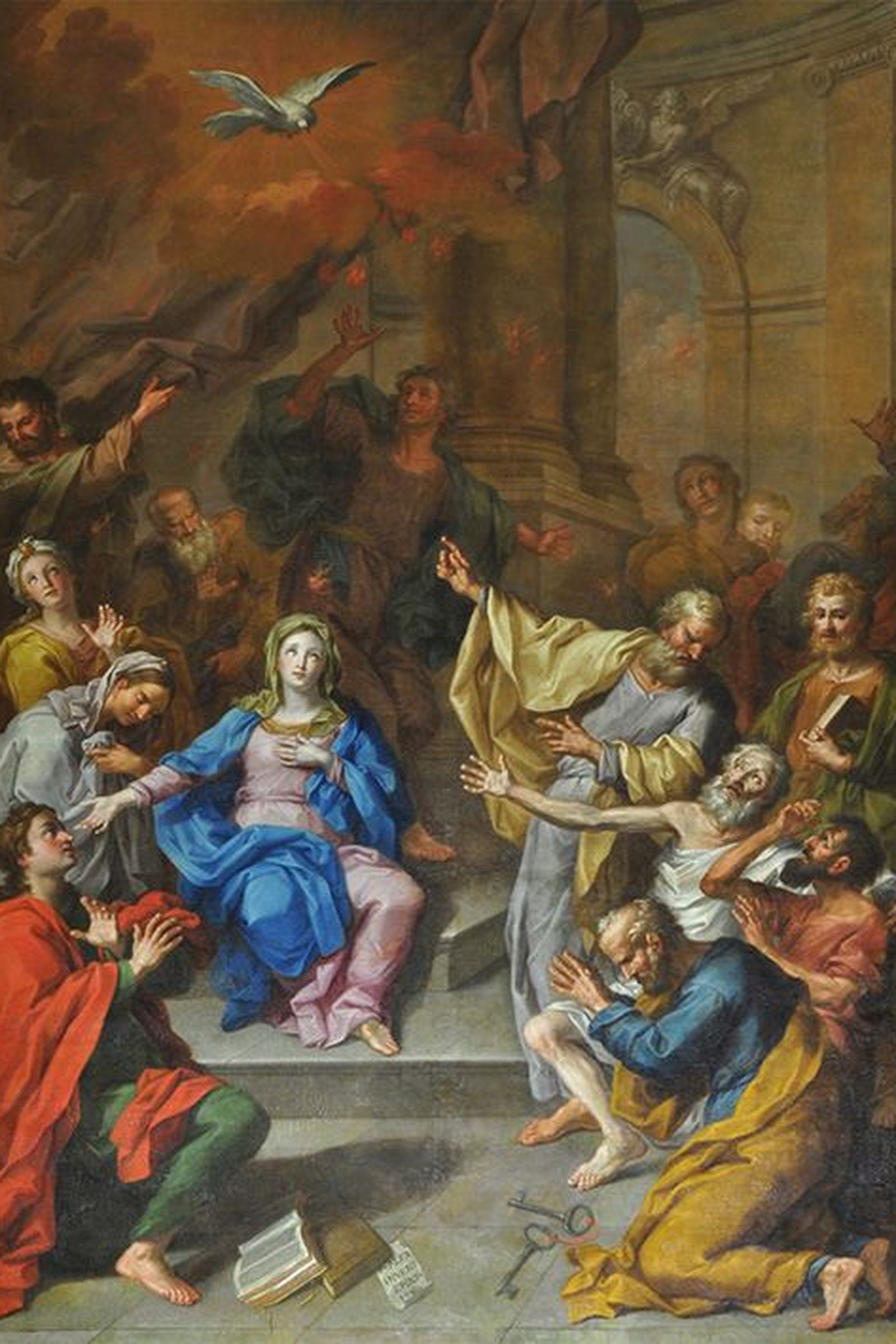 ✅ 8. Descida do Pentecostes. Pedro Alexandrino (1780). Public Domain. jpg