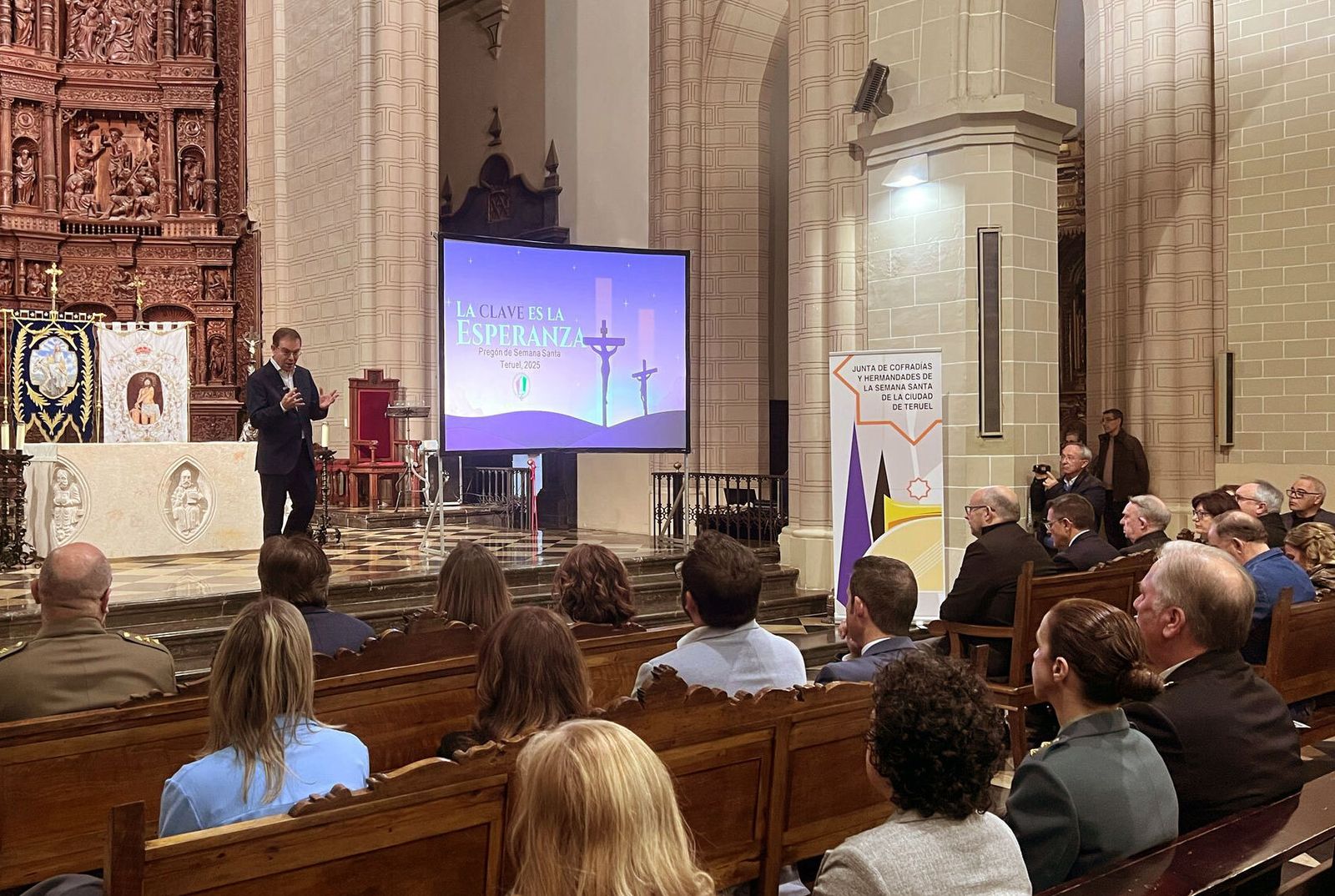 Javier Sierra, en la catedral de Teruel