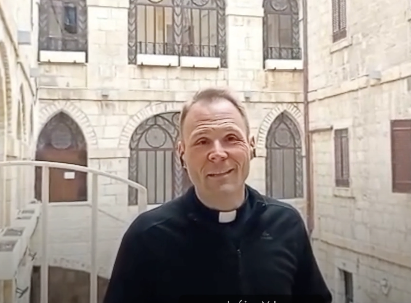 El párroco de Gádor, José María Sánchez, en Jerusalén