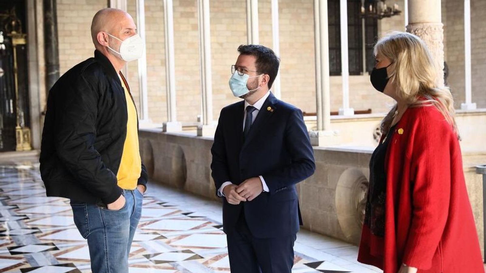 Pere Aragonés, con Alejandro Palomas