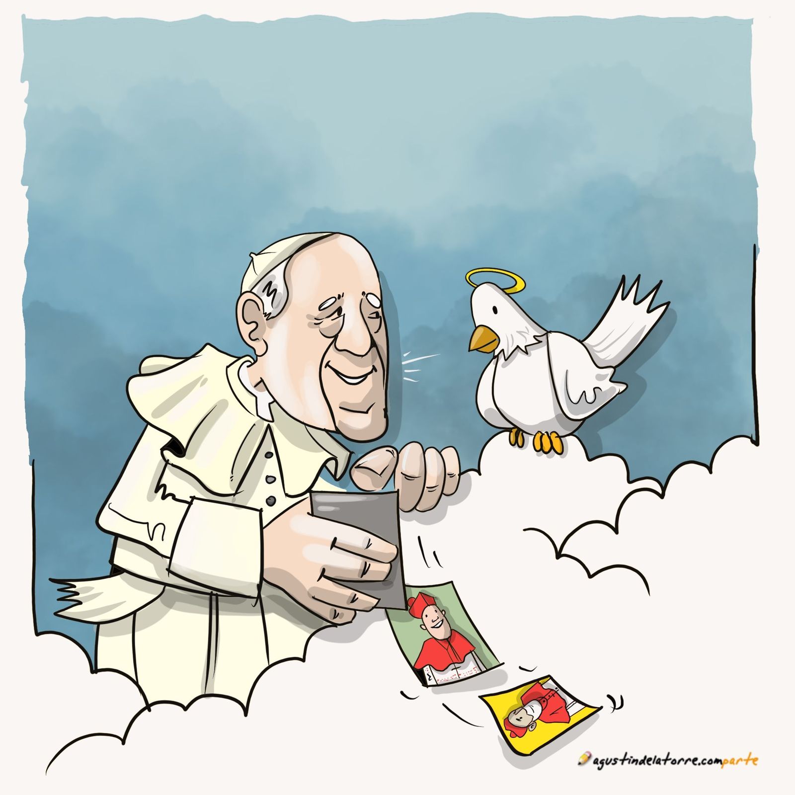 'Papables' desde el cielo