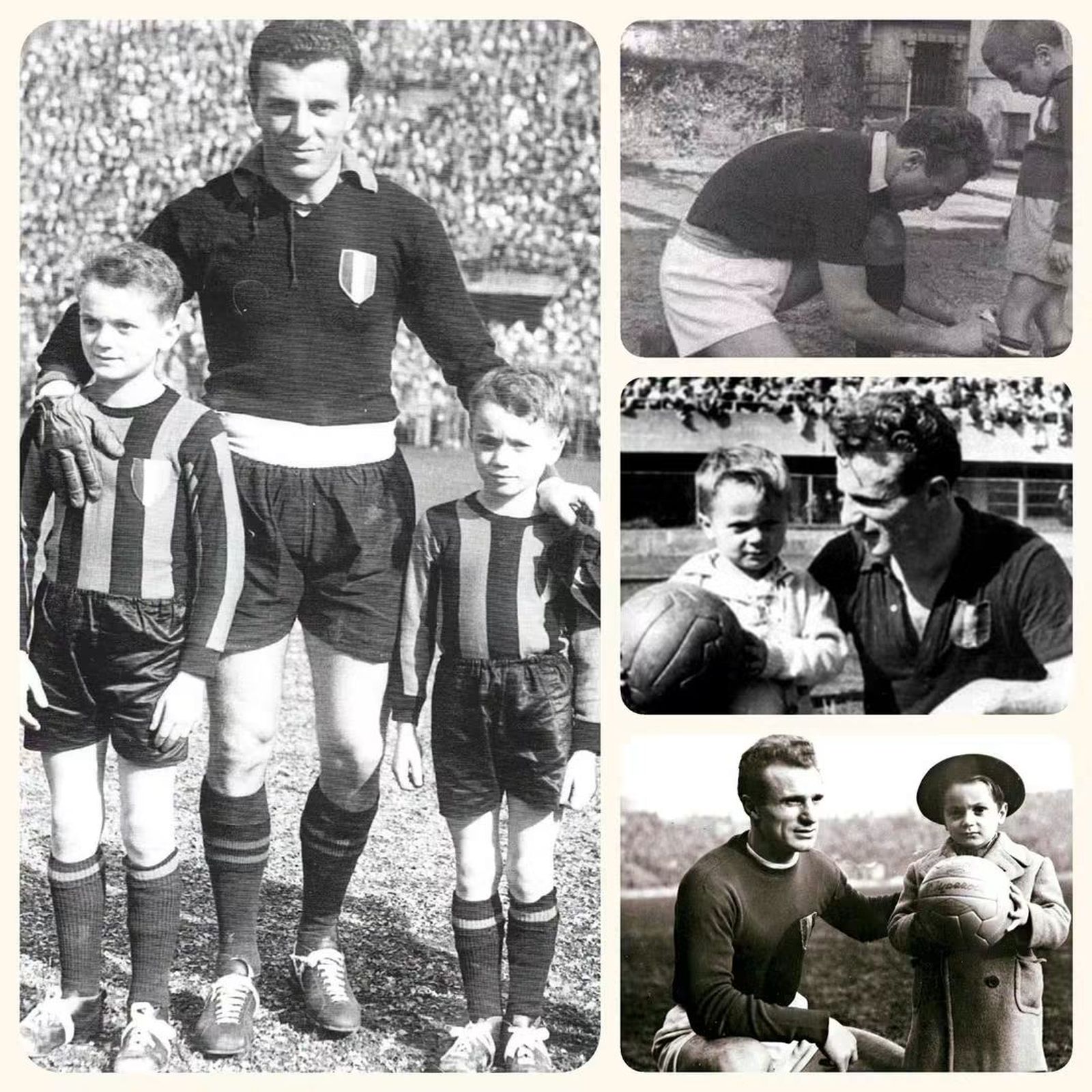 Valentino Mazzola y sus hijos