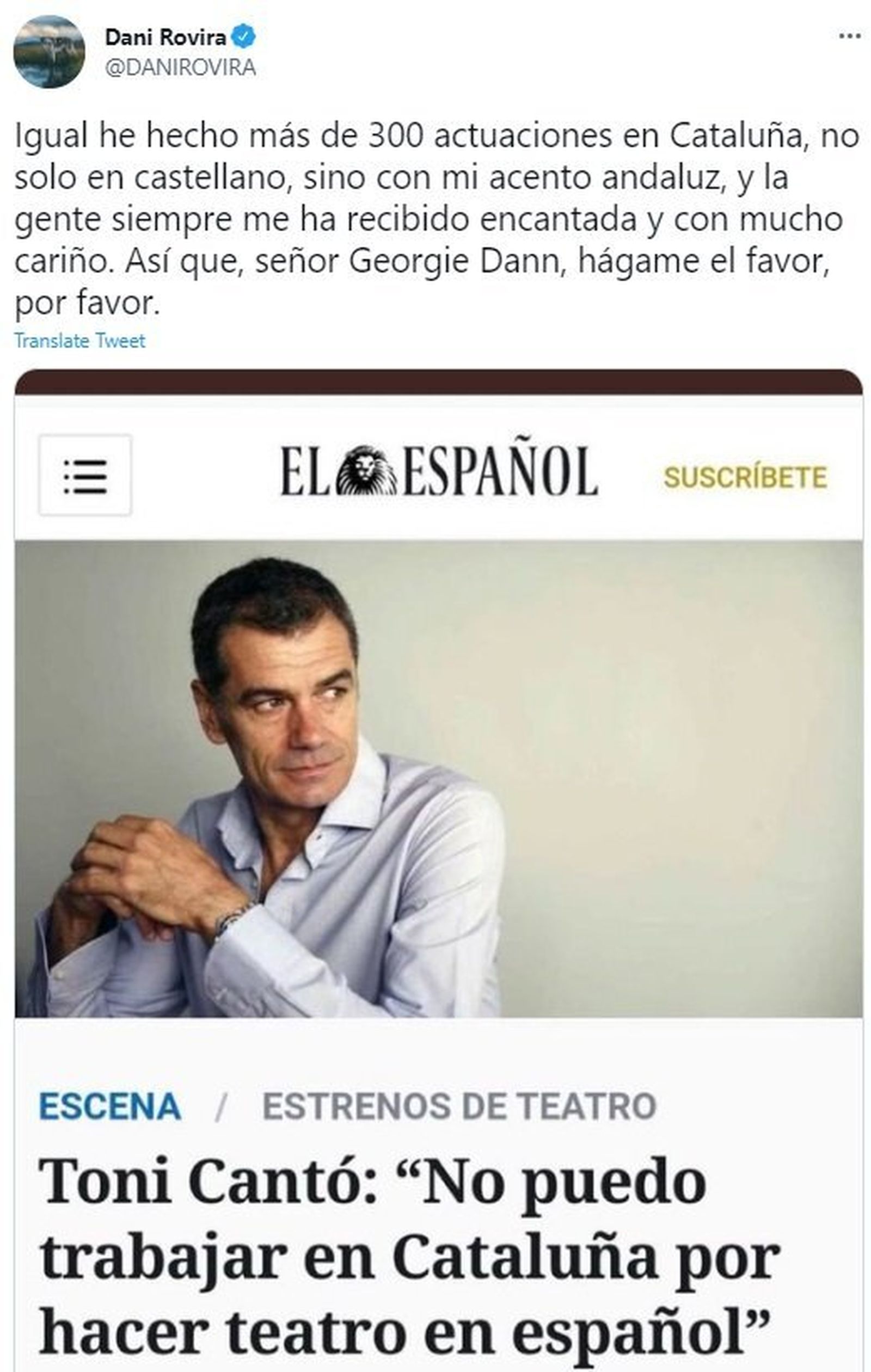 Toni Cantó y sus mentiras